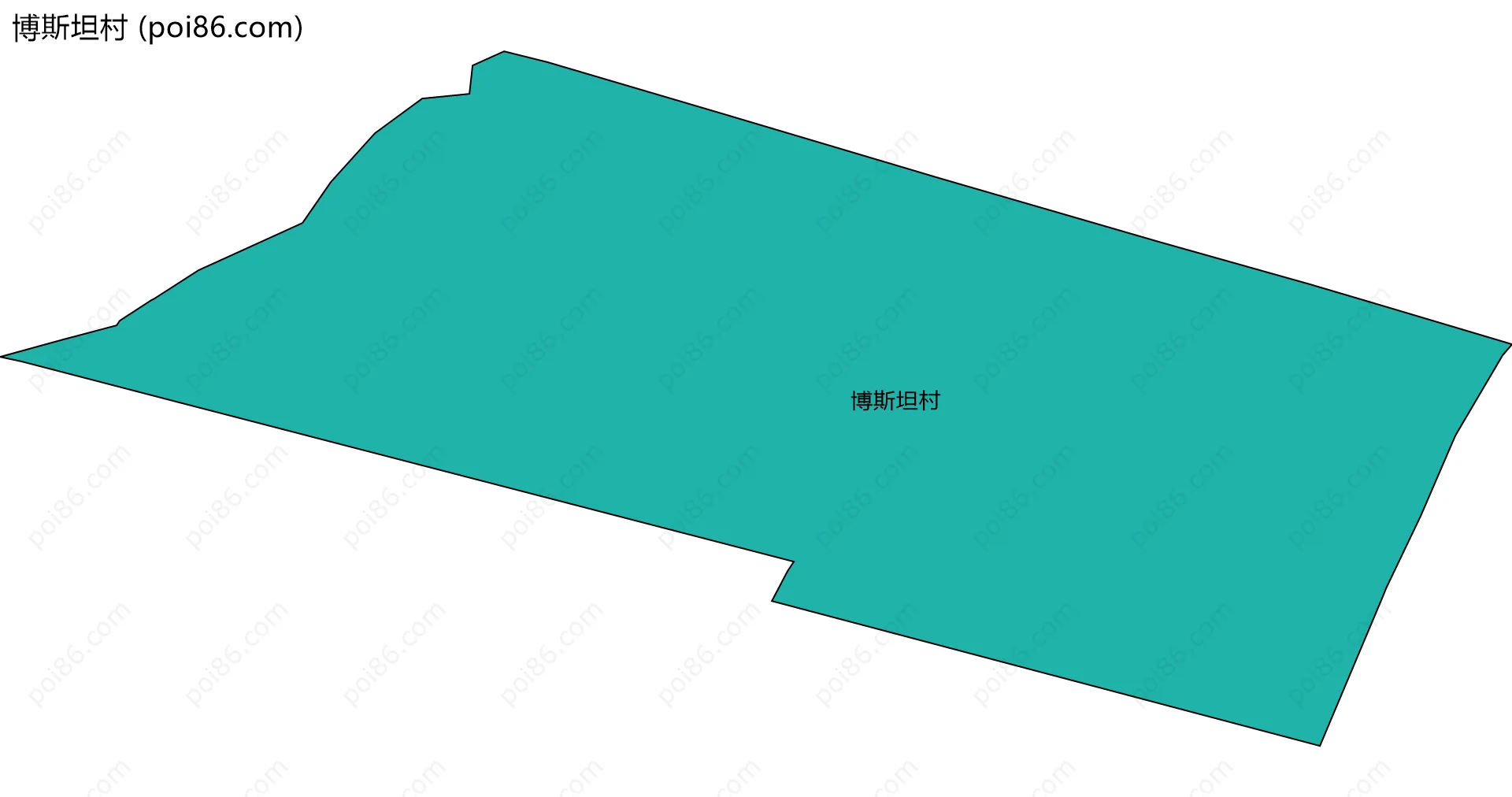 博斯坦村边界地图