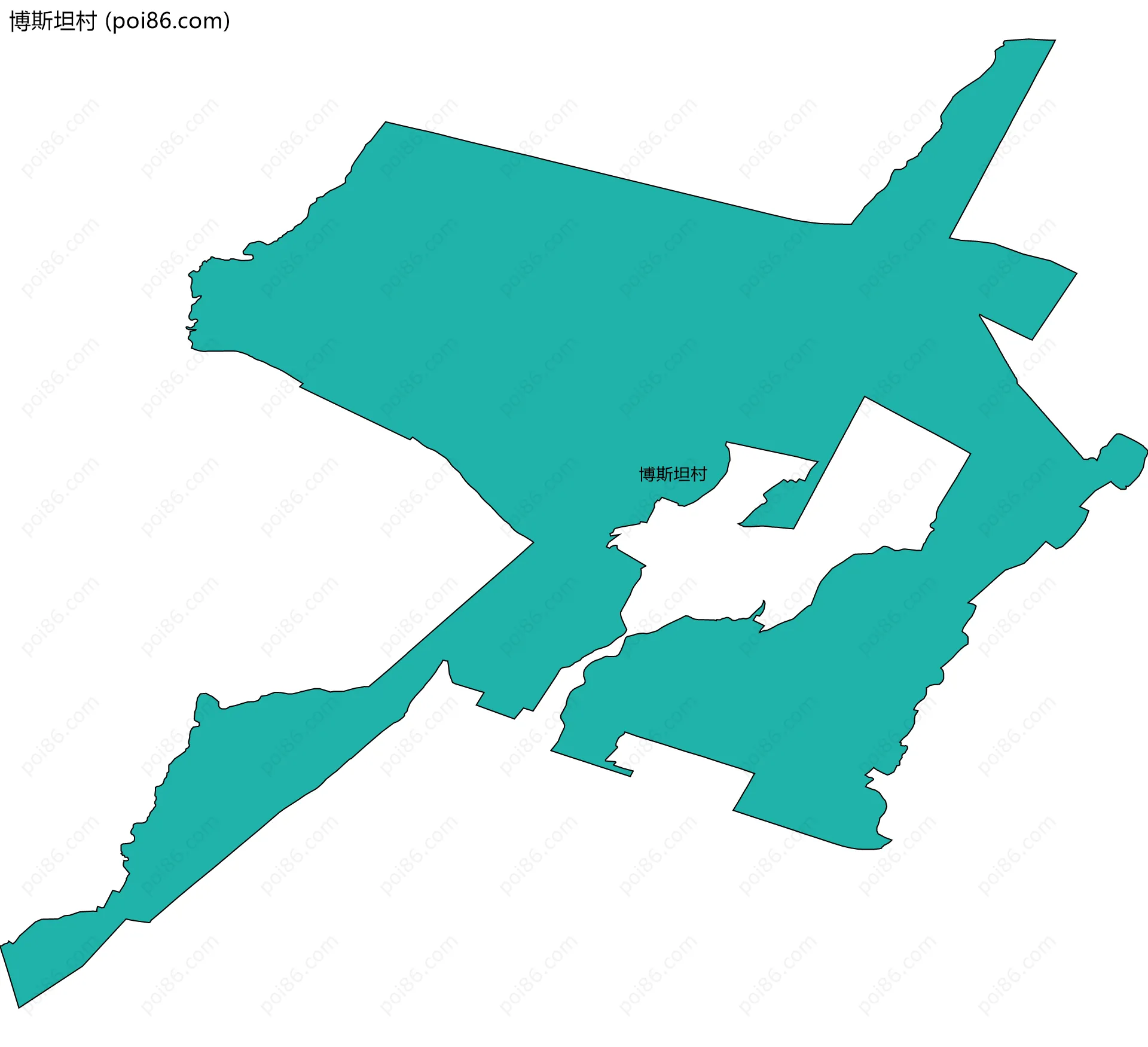 博斯坦村边界地图