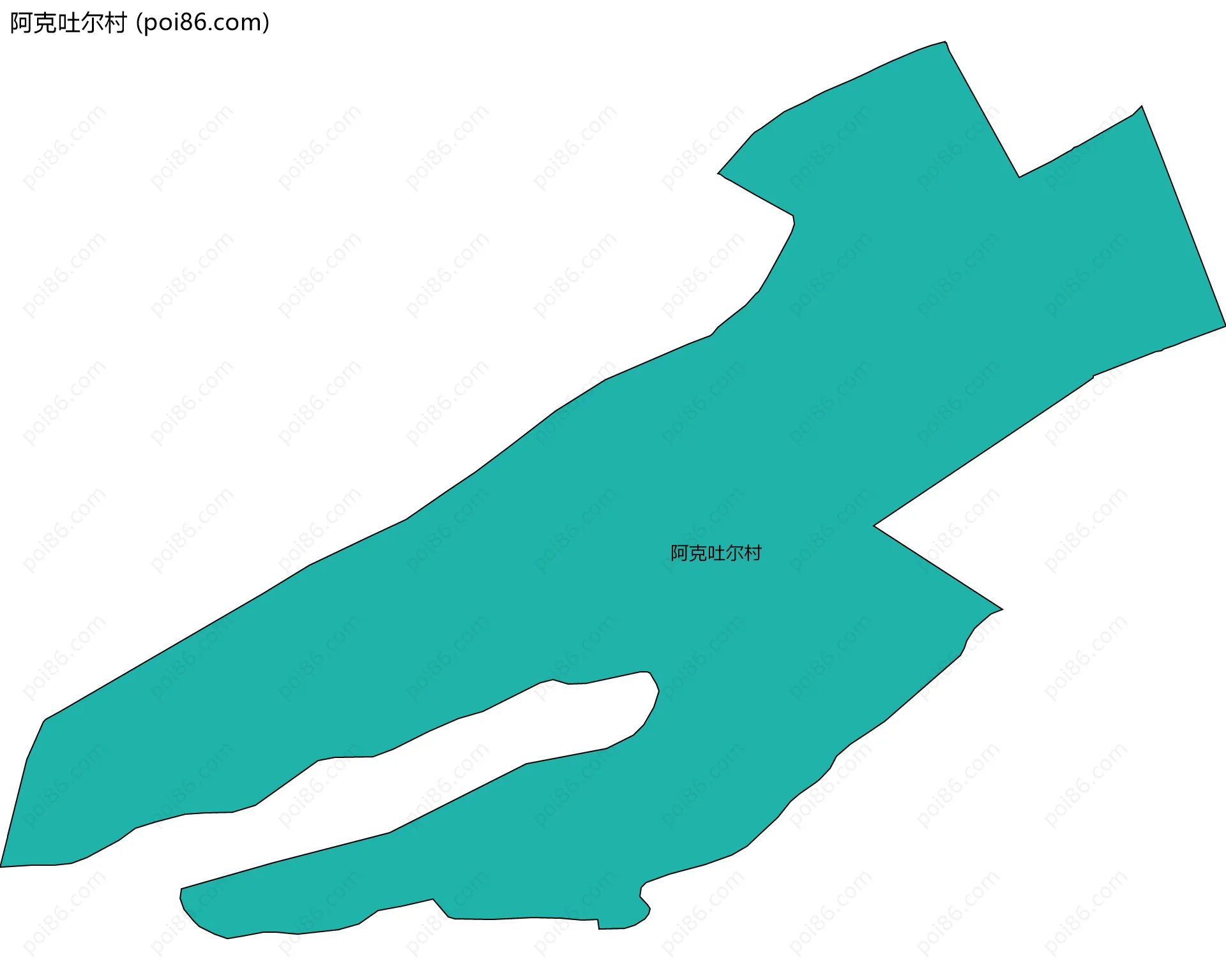 阿克吐尔村边界地图