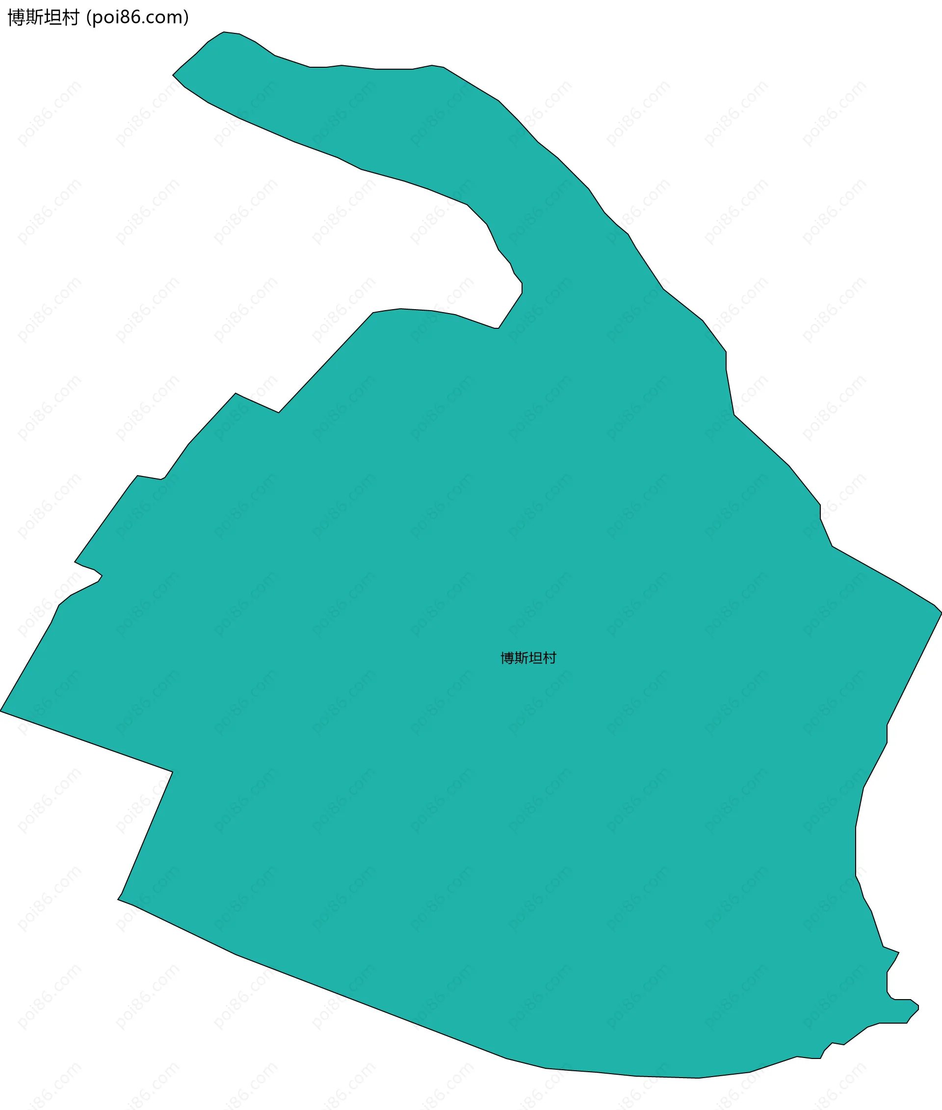 博斯坦村边界地图