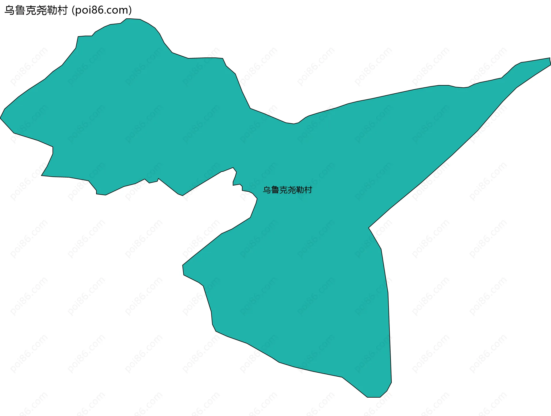 乌鲁克尧勒村边界地图