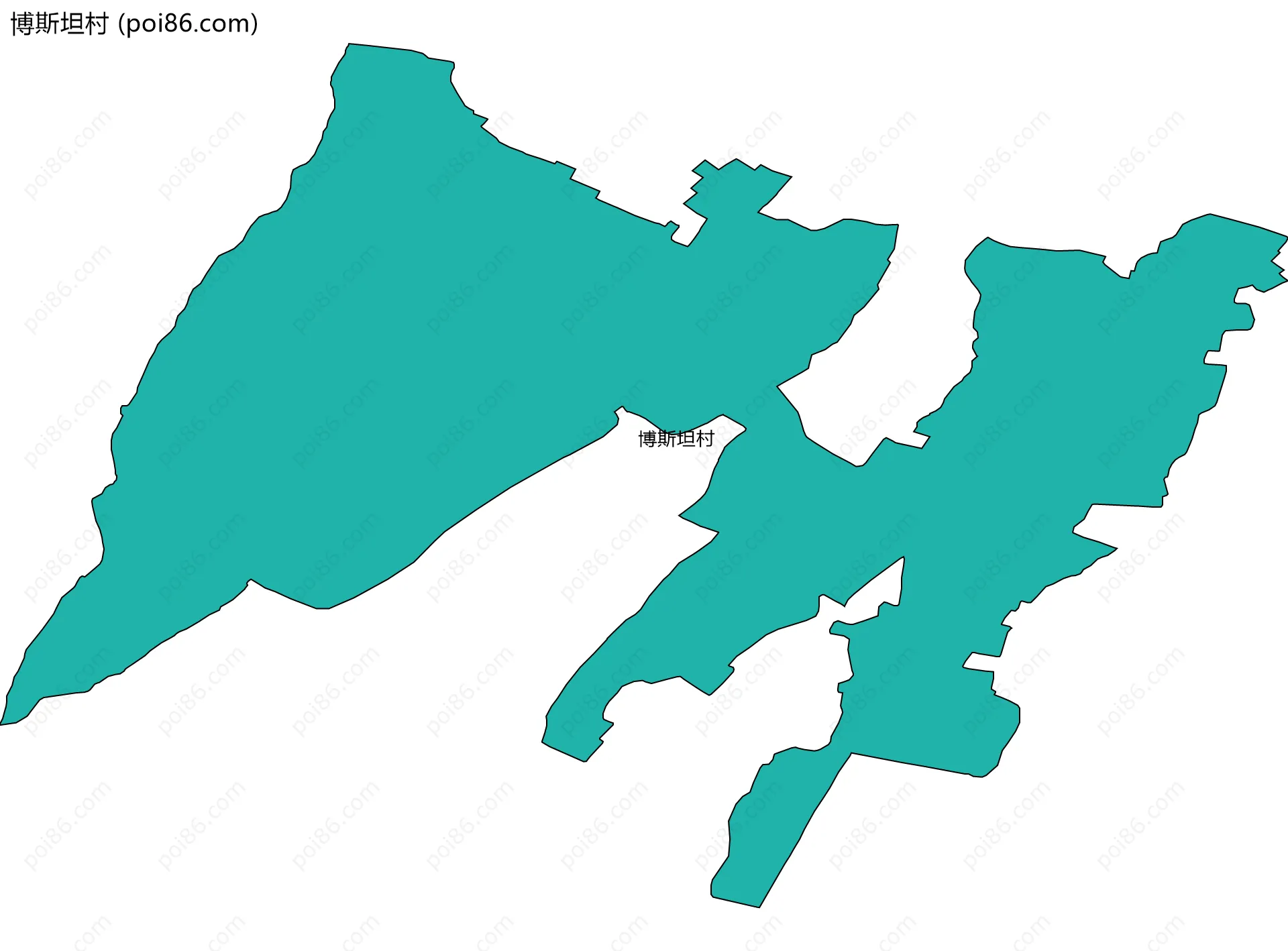 博斯坦村边界地图