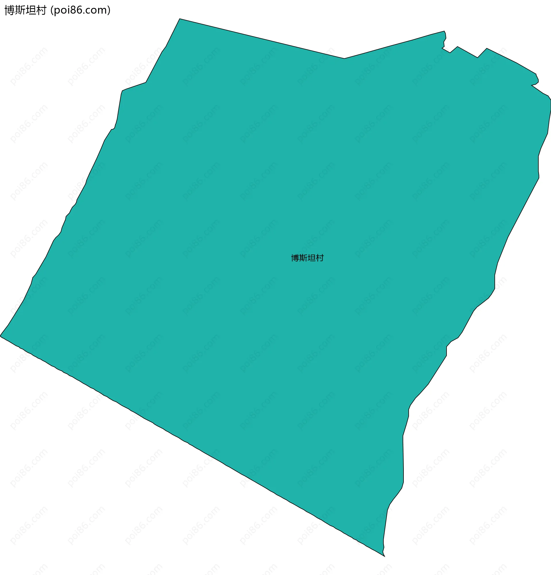 博斯坦村边界地图