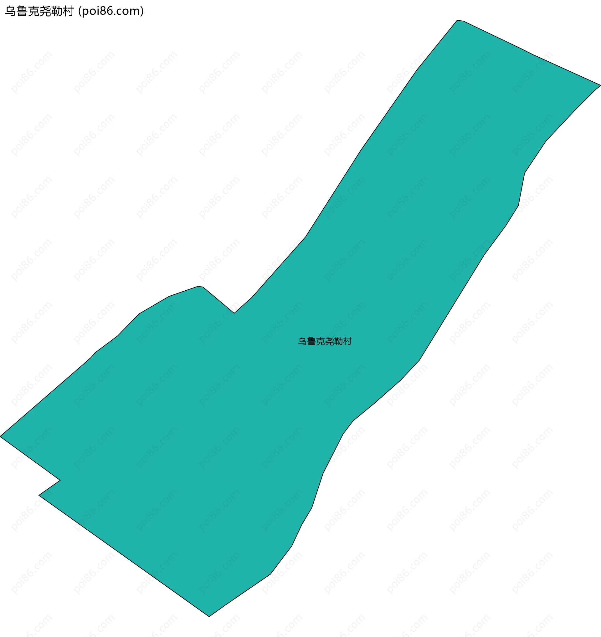 乌鲁克尧勒村边界地图