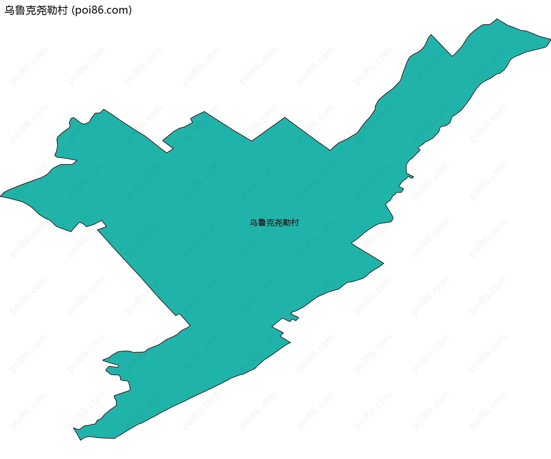乌鲁克尧勒村边界地图