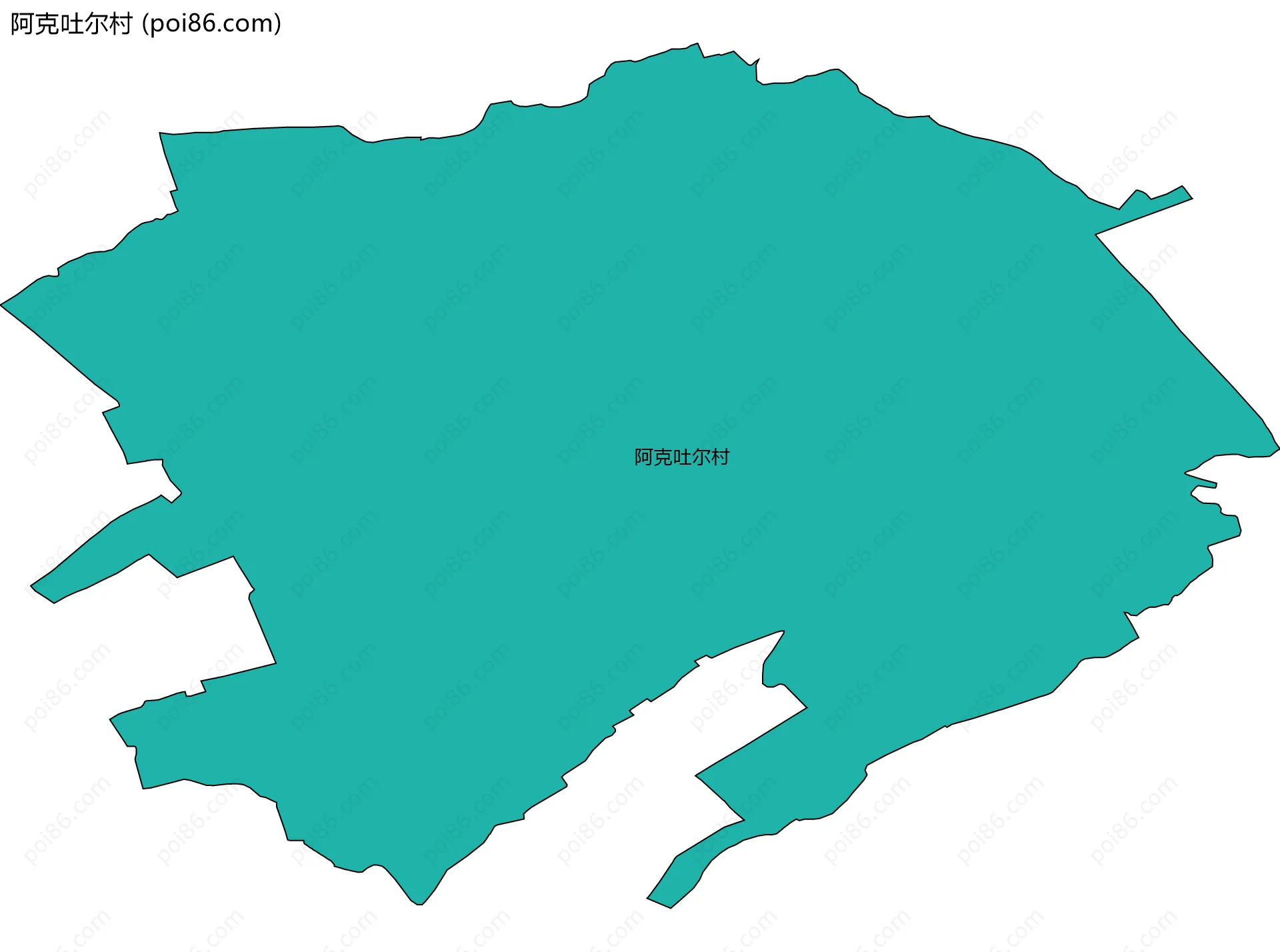 阿克吐尔村边界地图