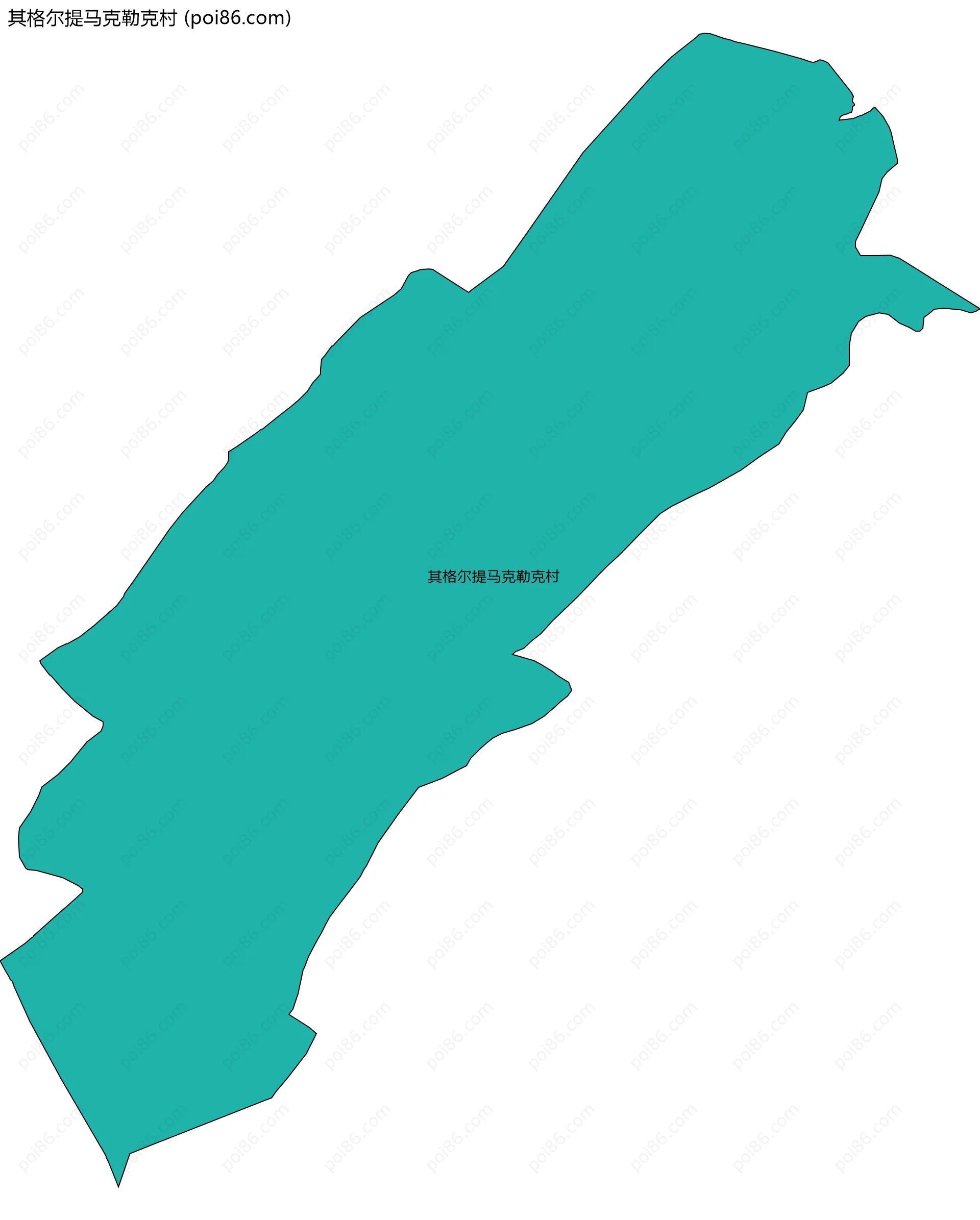 其格尔提马克勒克村边界地图