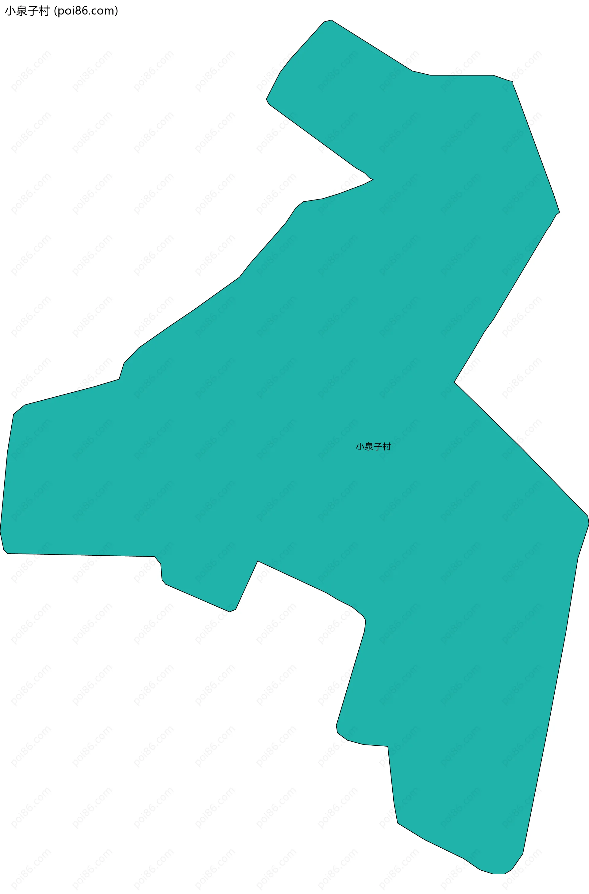 小泉子村边界地图