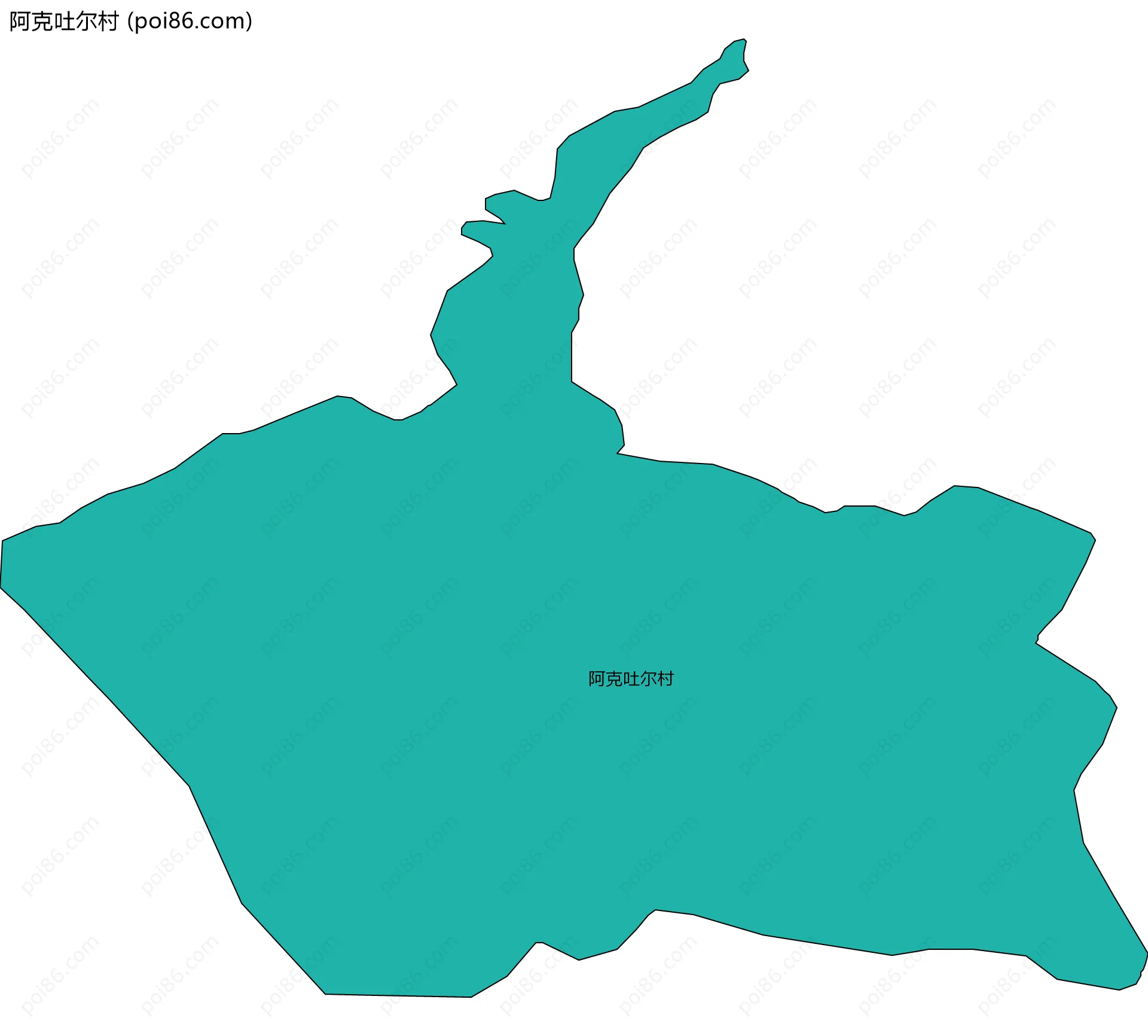 阿克吐尔村边界地图