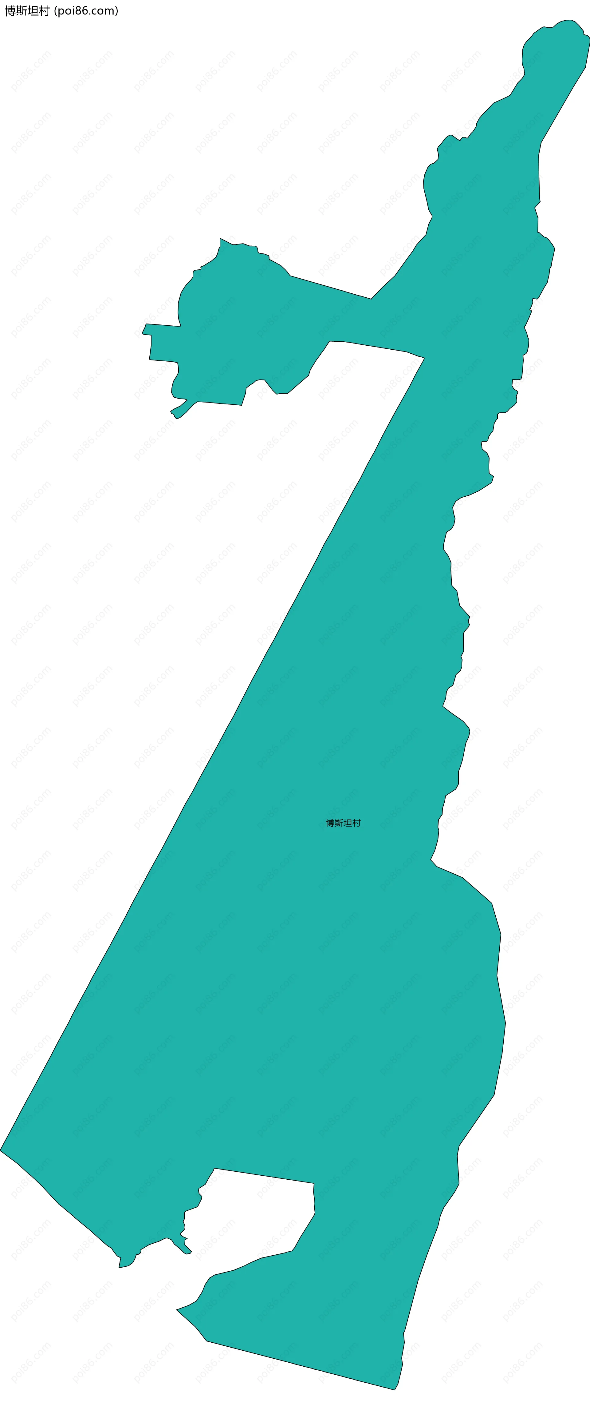 博斯坦村边界地图