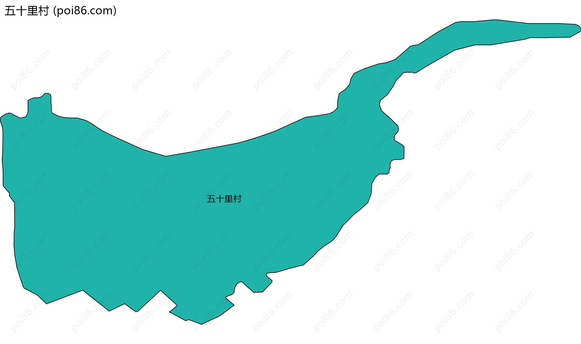 五十里村边界地图