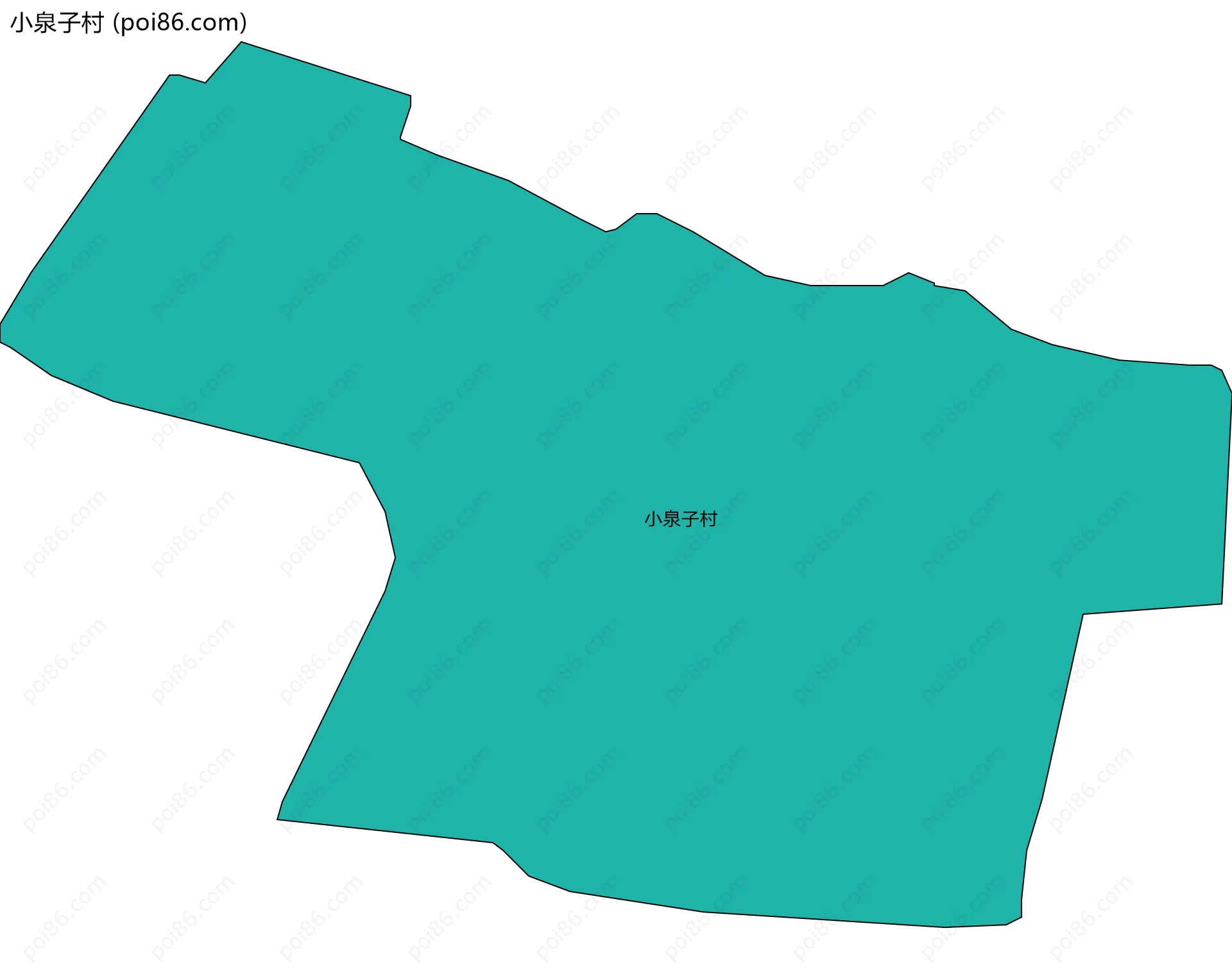 小泉子村边界地图