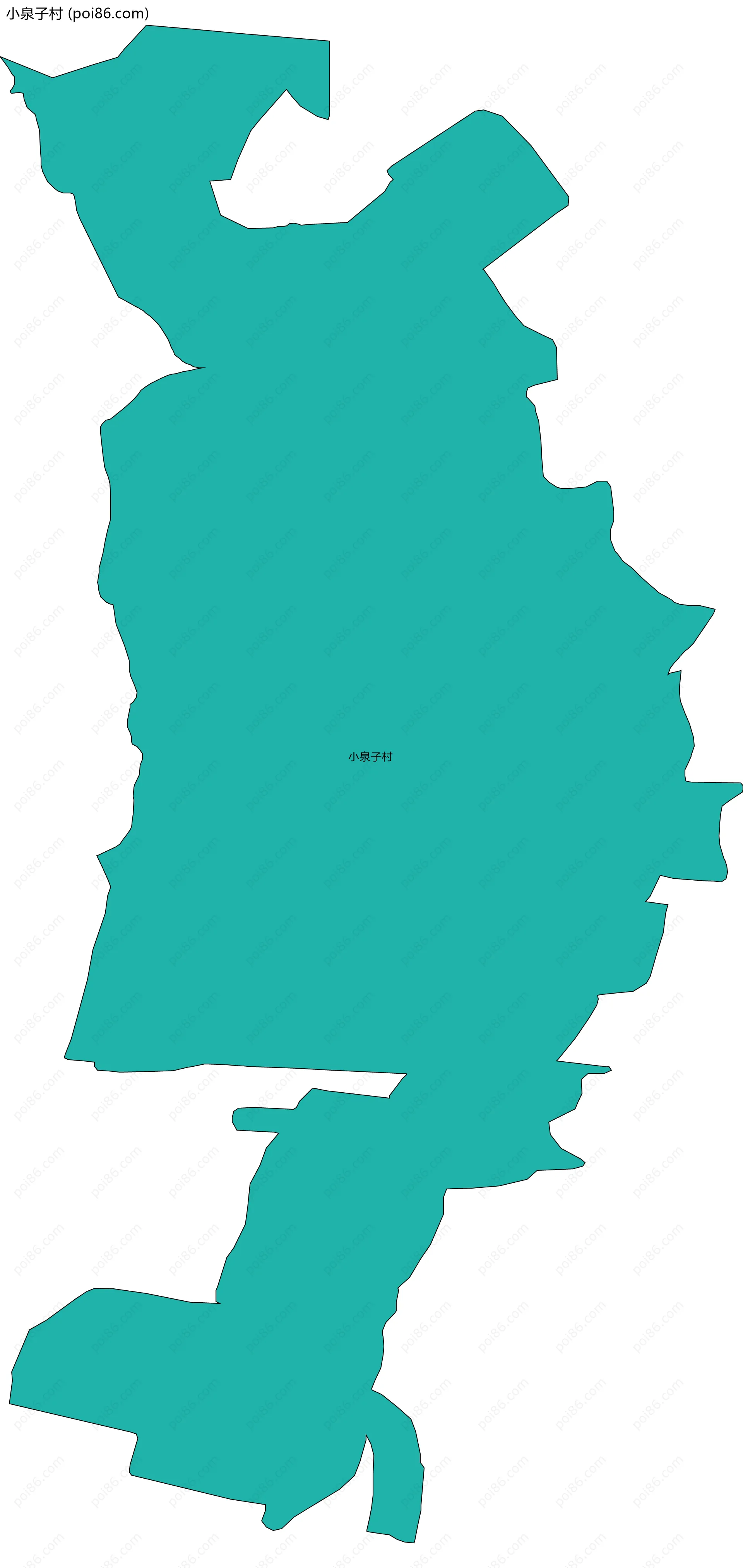 小泉子村边界地图