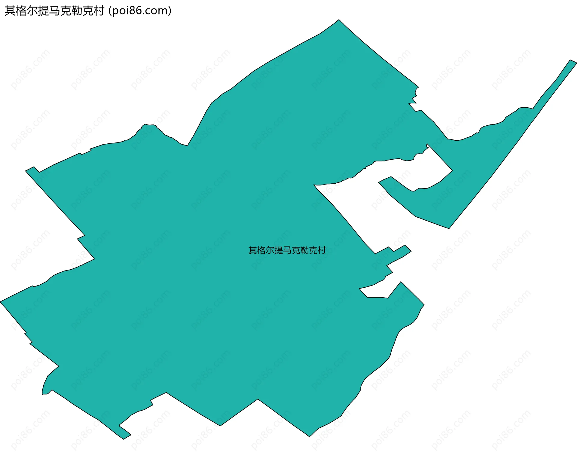 其格尔提马克勒克村边界地图
