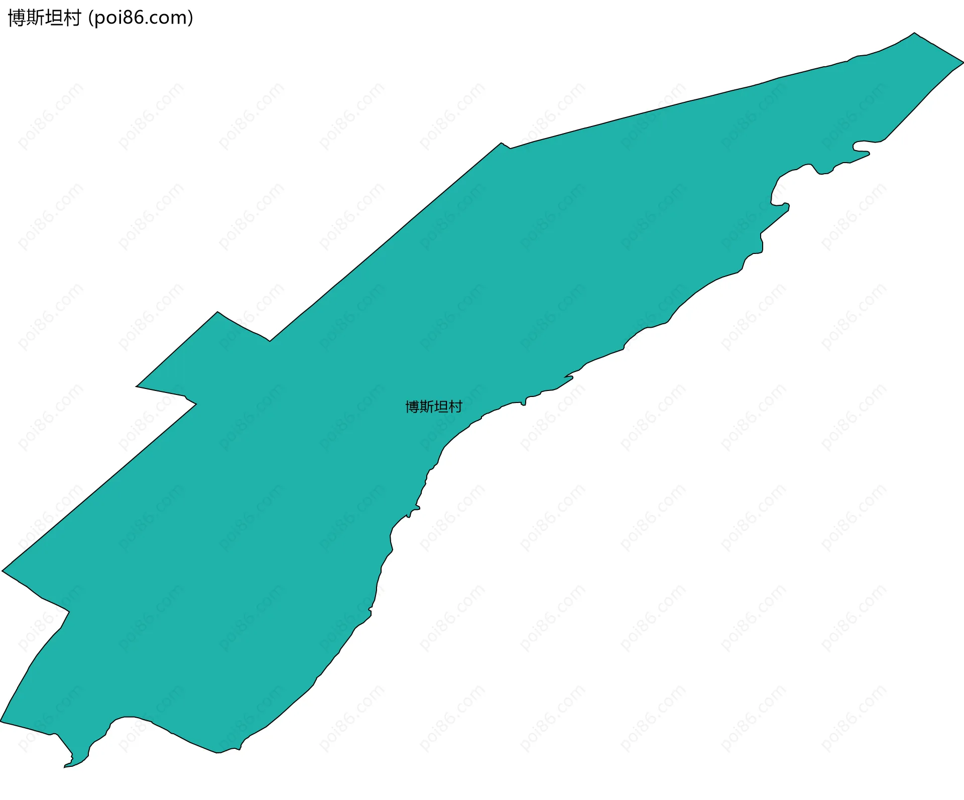 博斯坦村边界地图