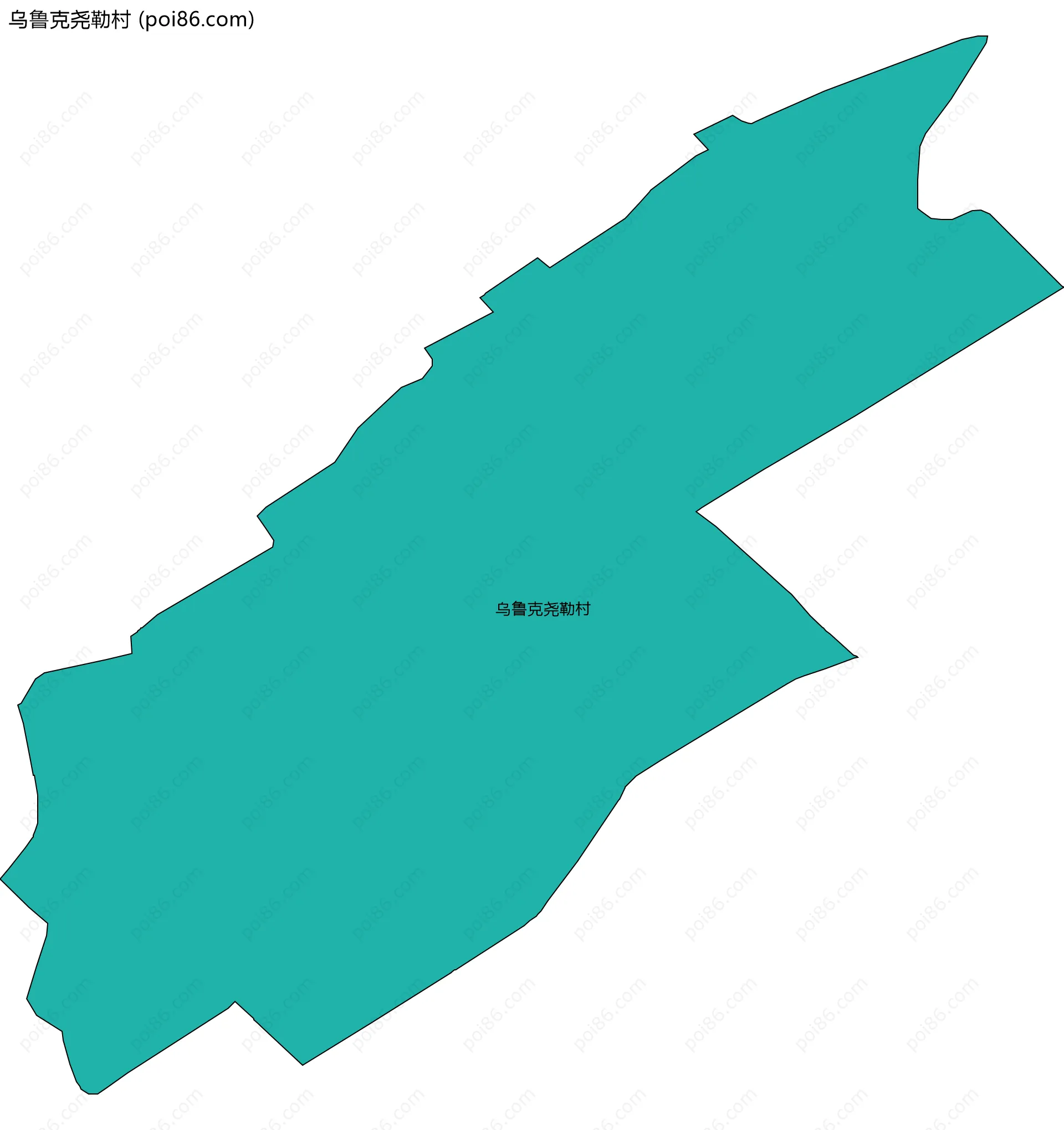 乌鲁克尧勒村边界地图