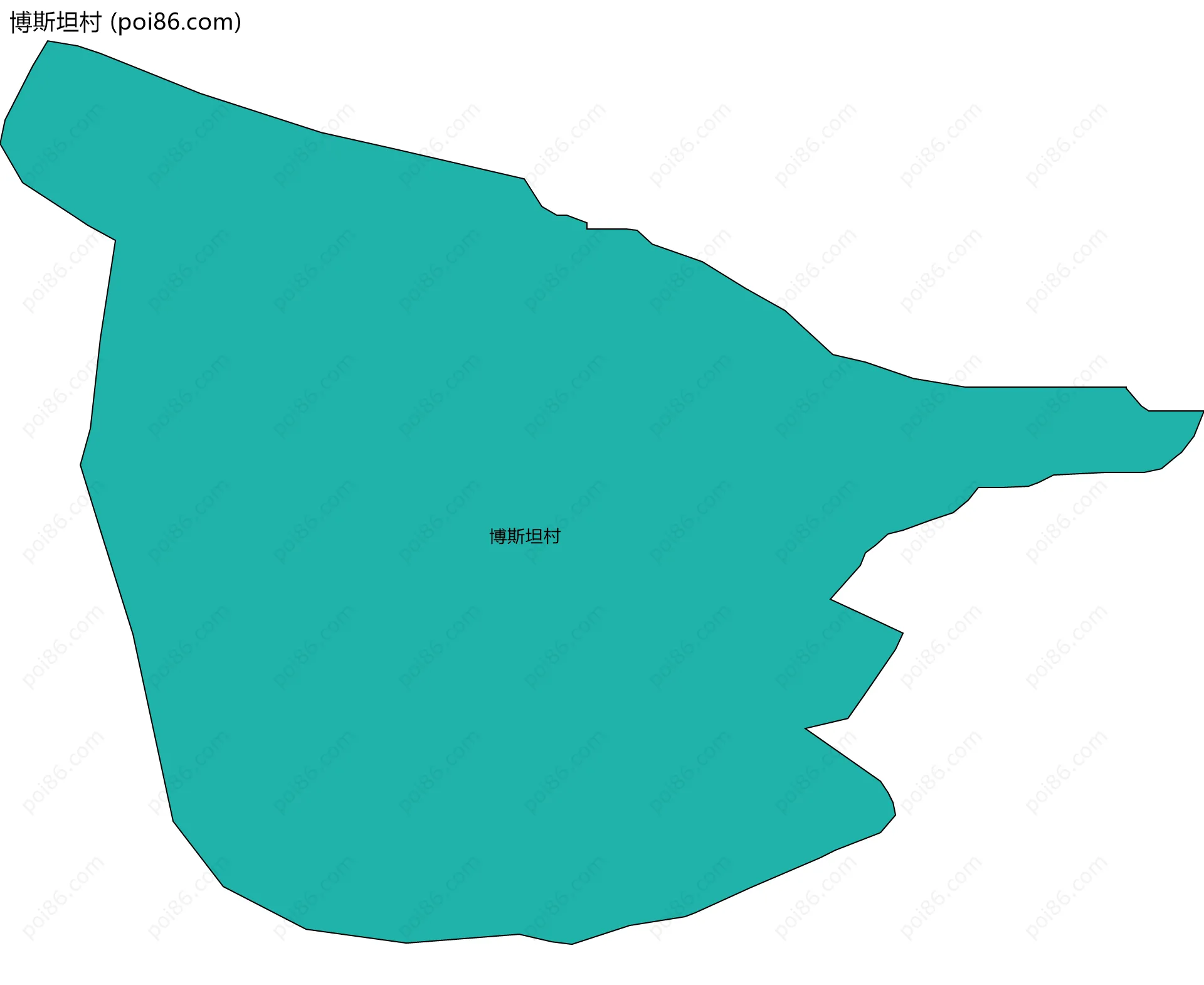 博斯坦村边界地图