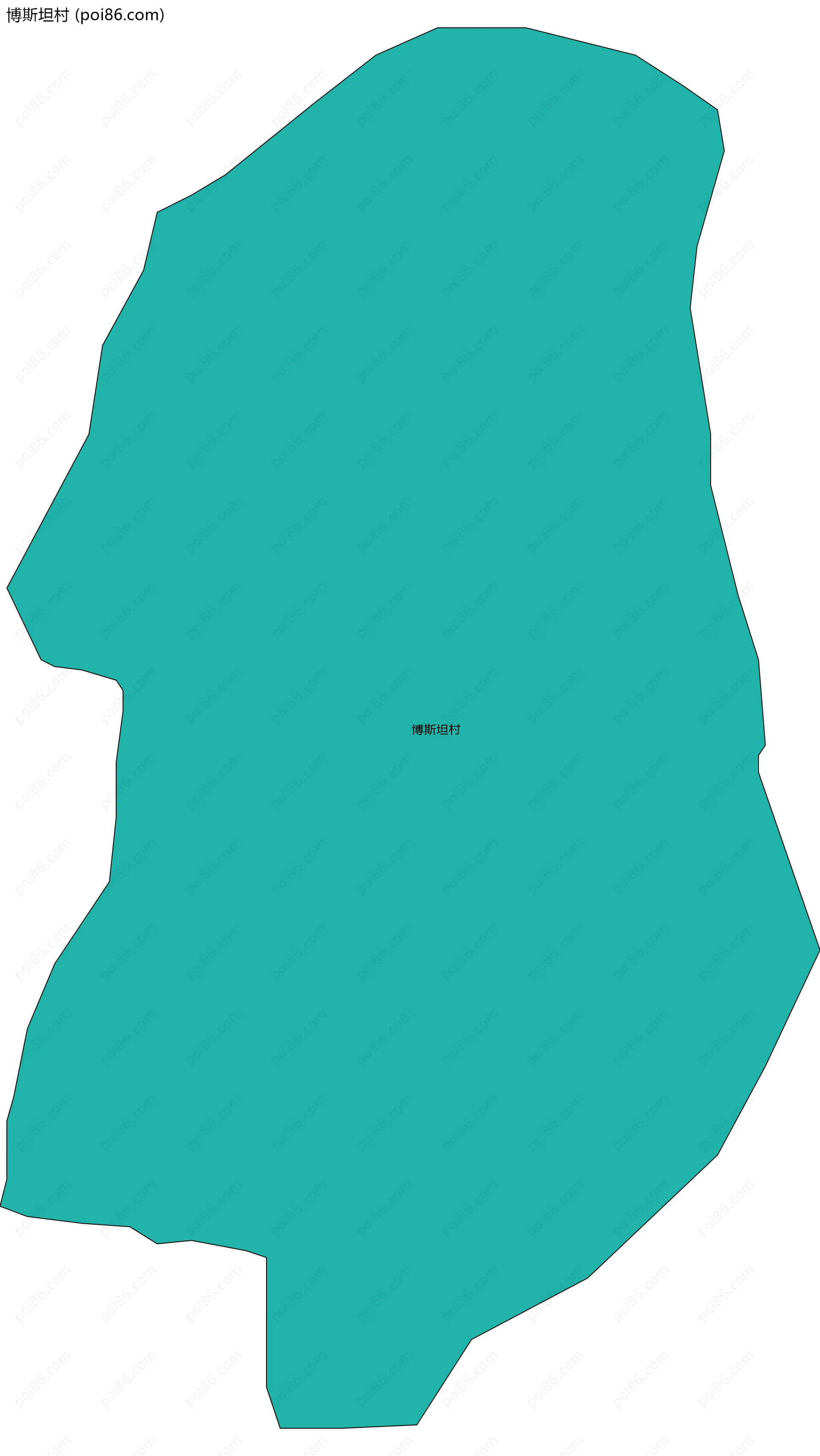 博斯坦村边界地图