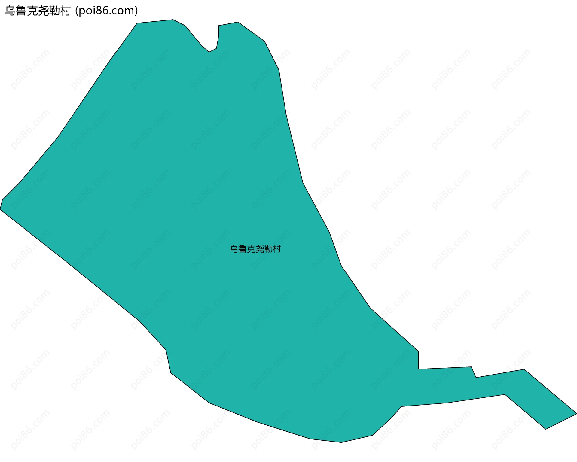 乌鲁克尧勒村边界地图