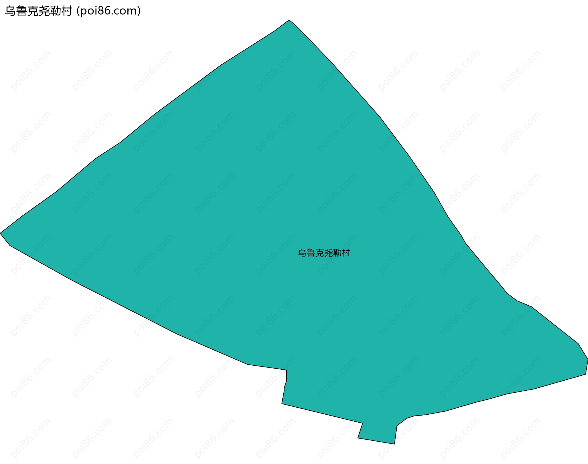 乌鲁克尧勒村边界地图