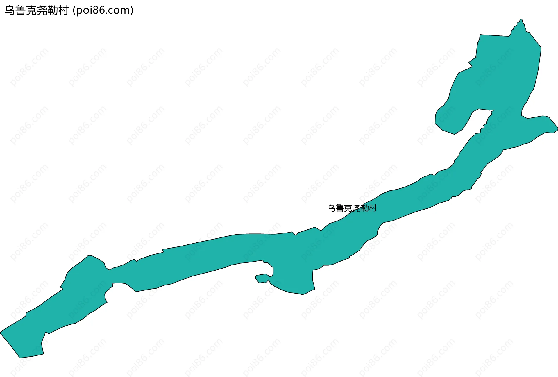 乌鲁克尧勒村边界地图