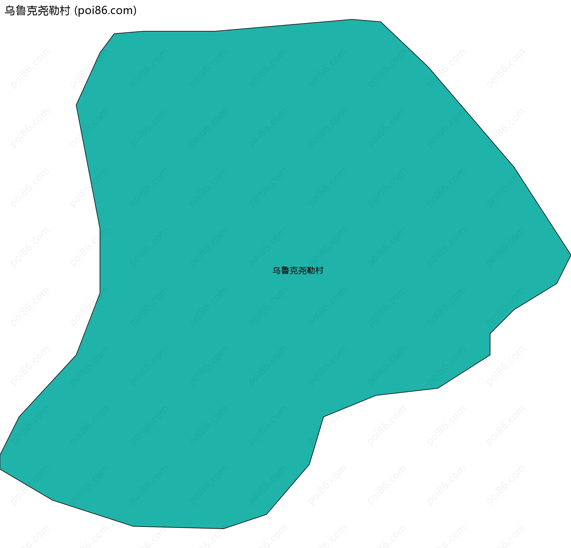 乌鲁克尧勒村边界地图