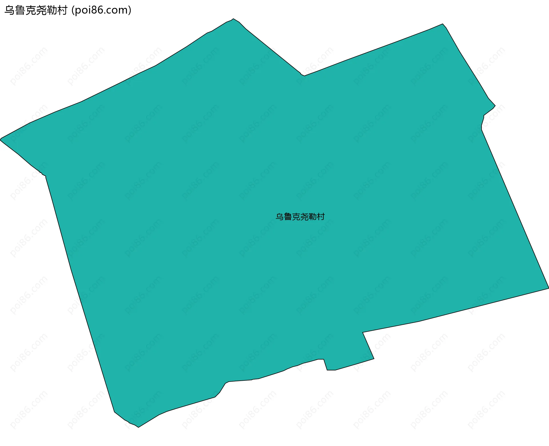 乌鲁克尧勒村边界地图