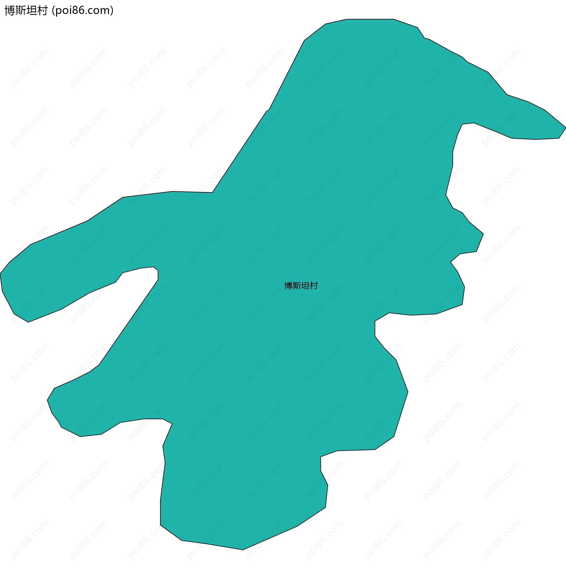 博斯坦村边界地图