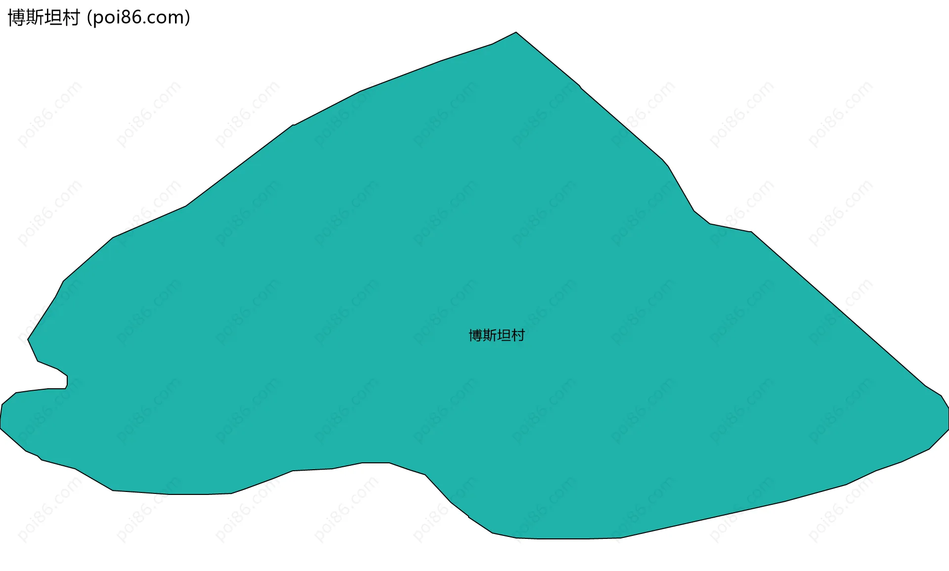博斯坦村边界地图