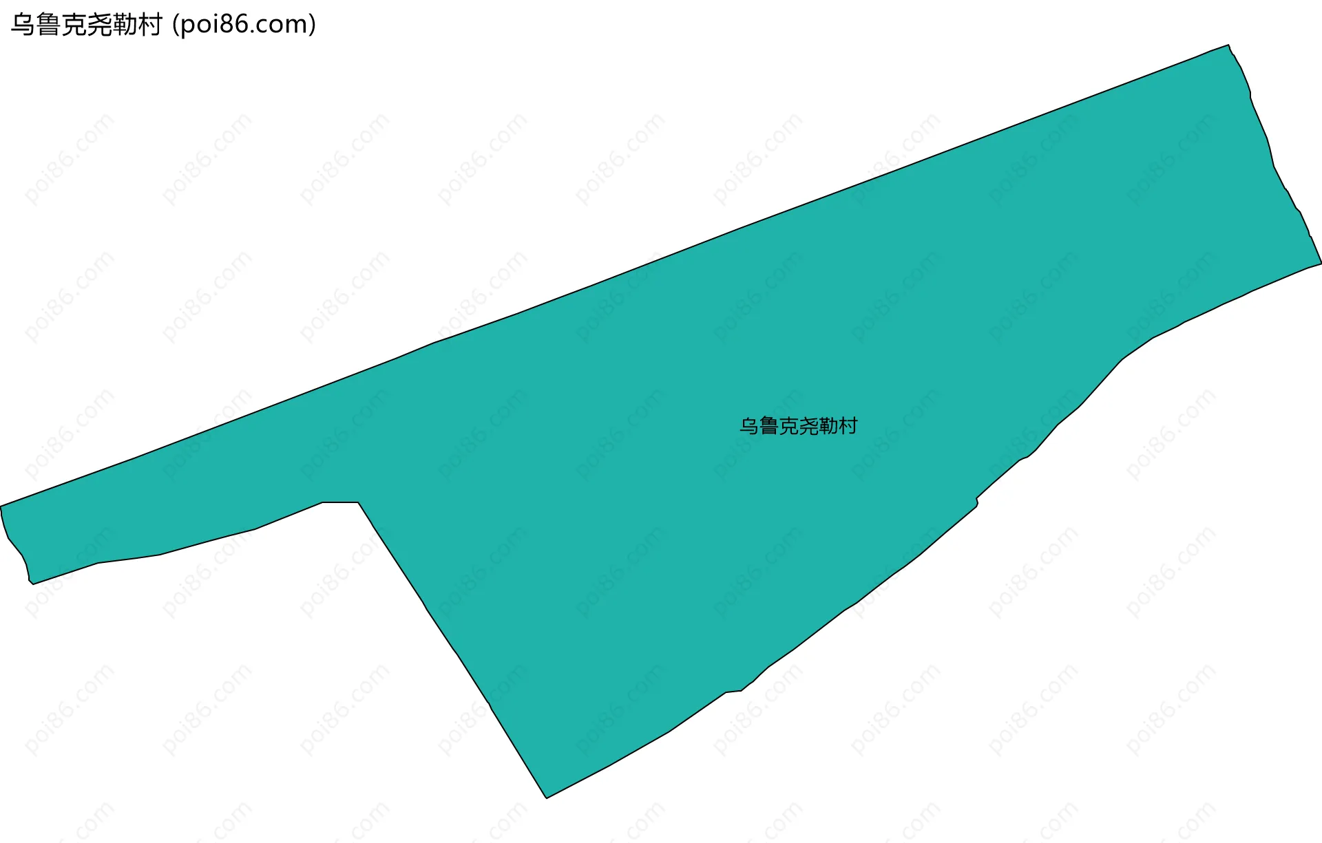 乌鲁克尧勒村边界地图
