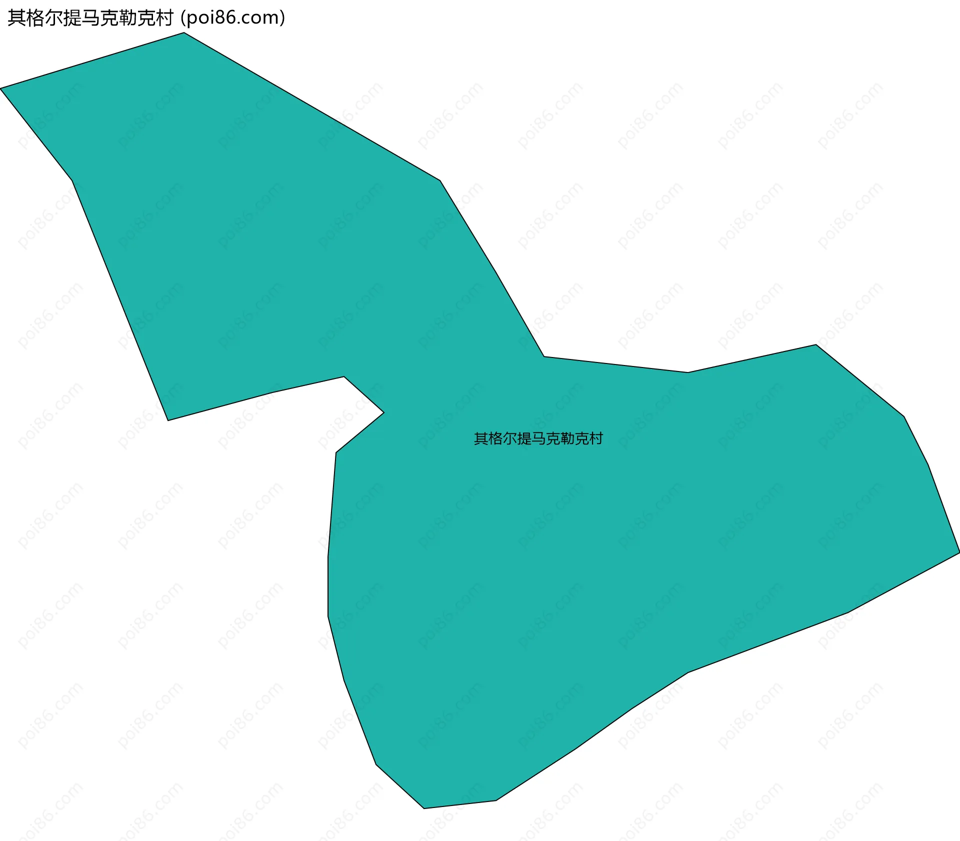 其格尔提马克勒克村边界地图