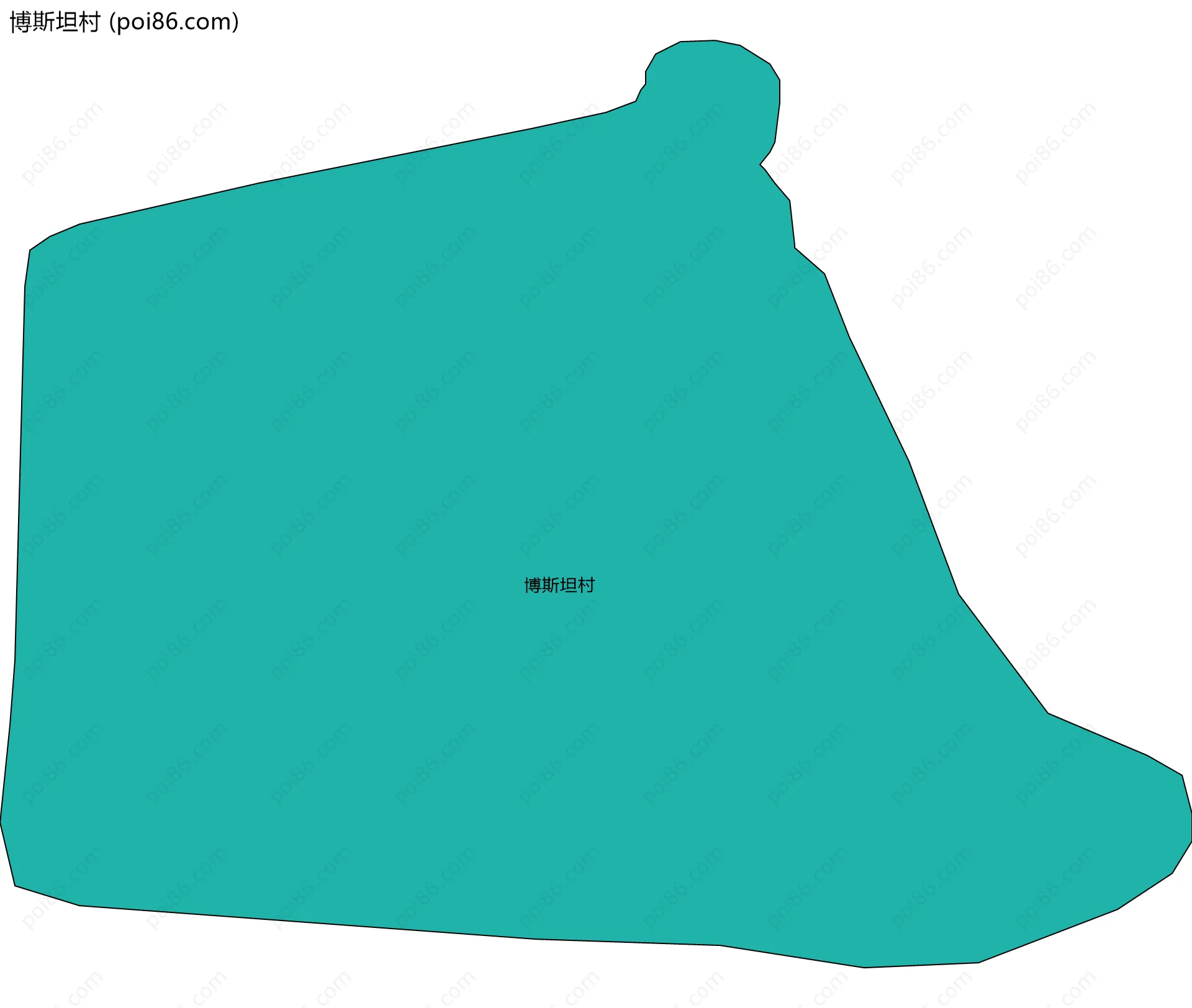 博斯坦村边界地图