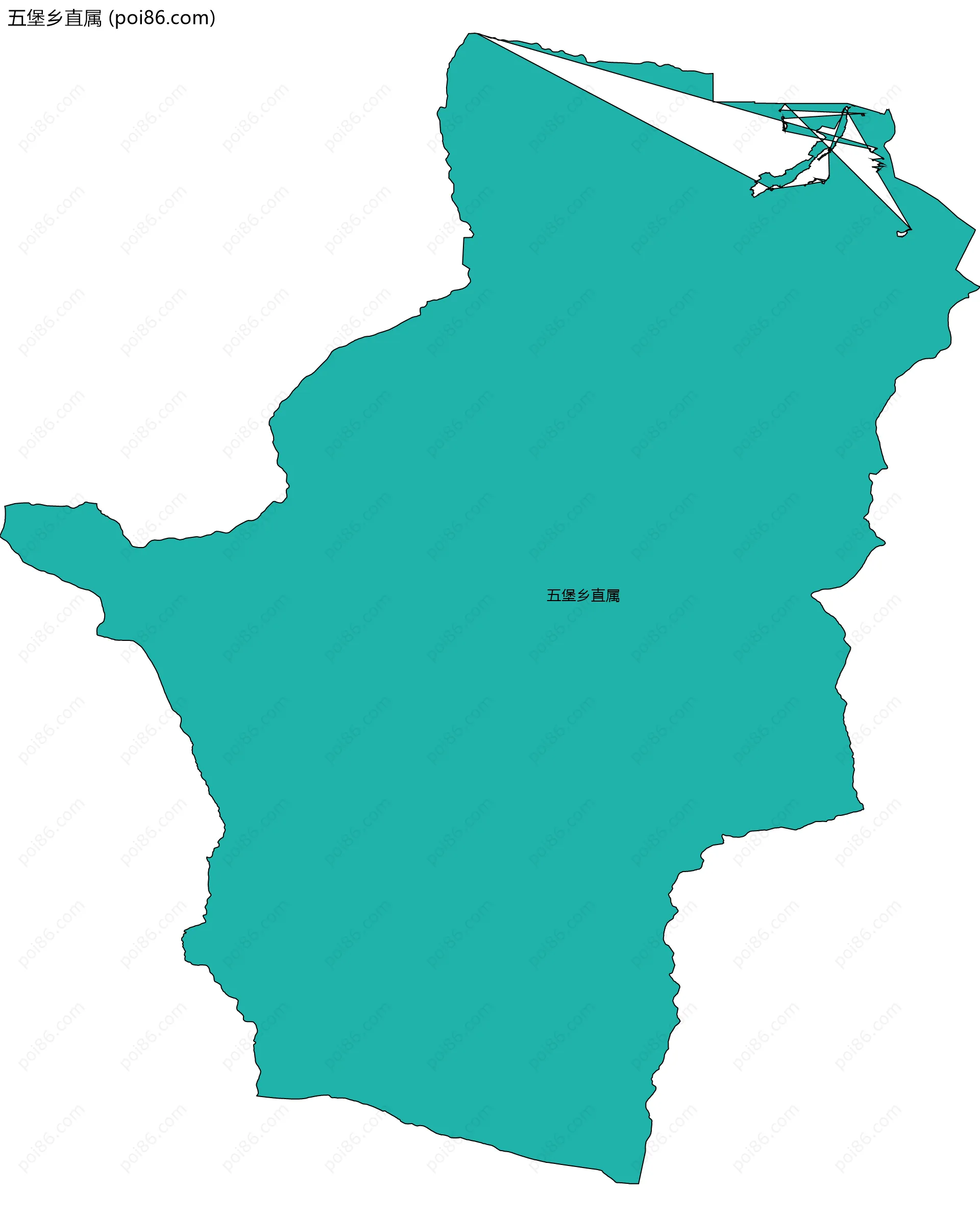 五堡乡直属边界地图