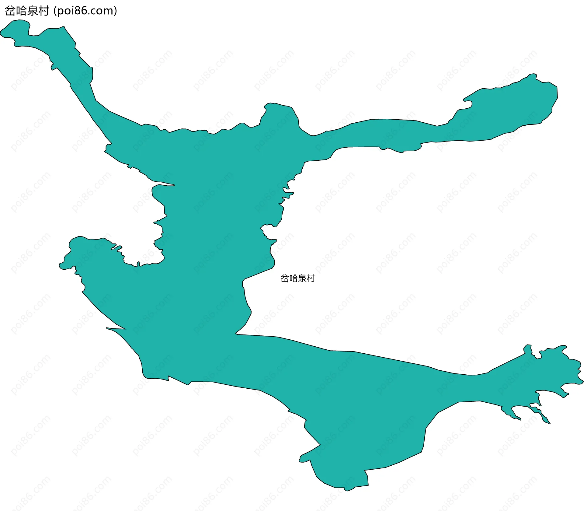 岔哈泉村边界地图