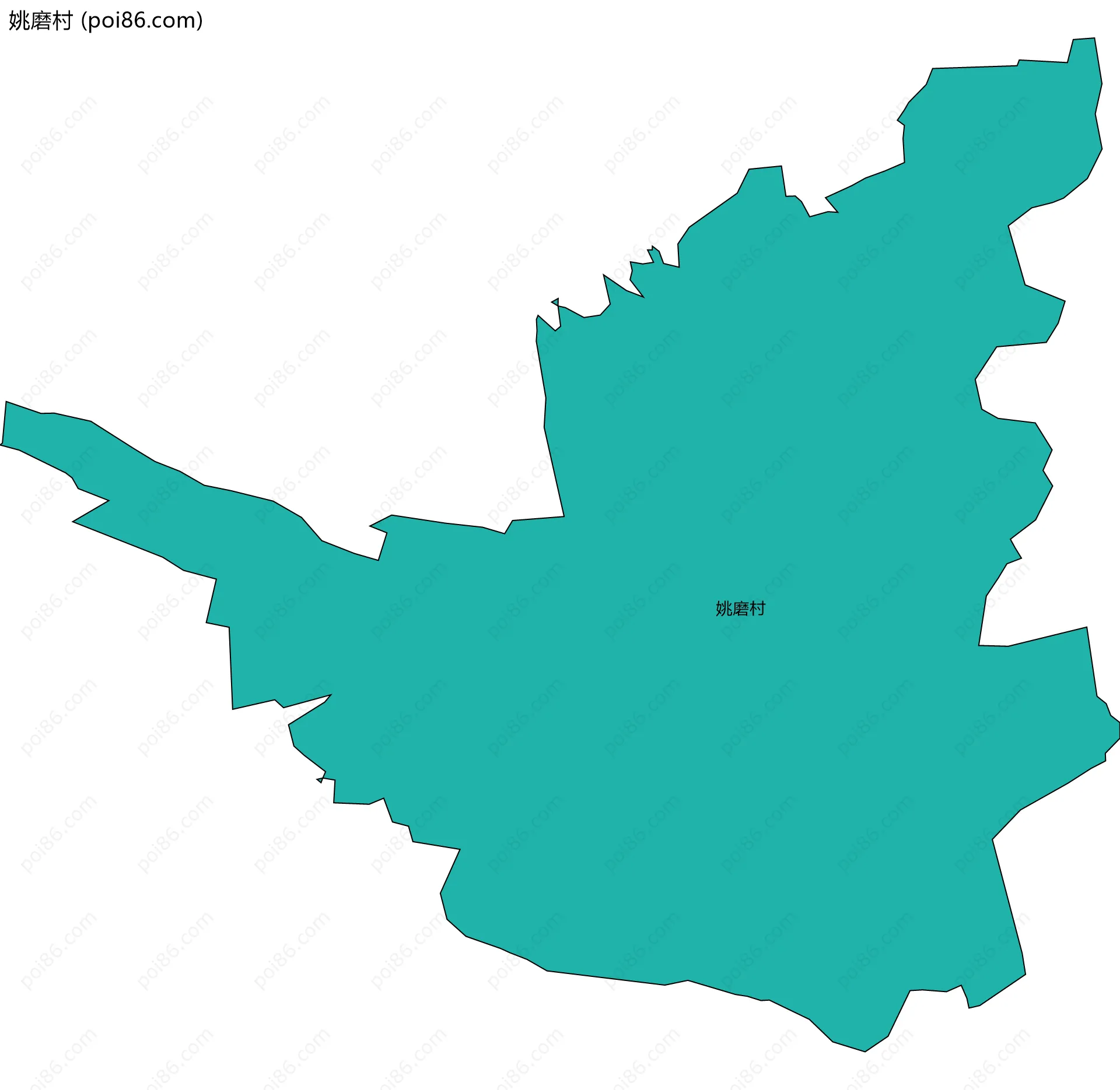 姚磨村边界地图