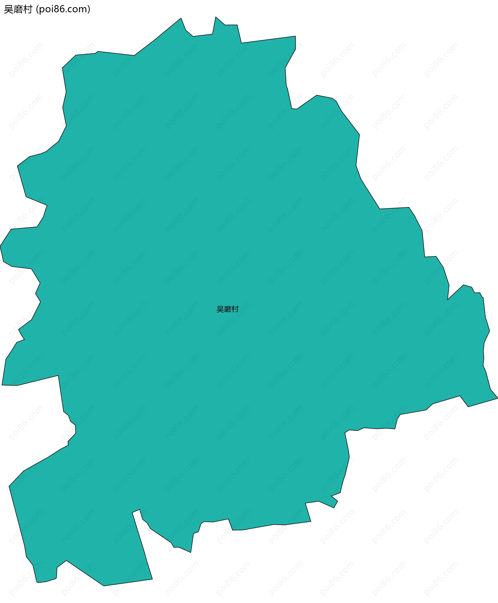 吴磨村边界地图