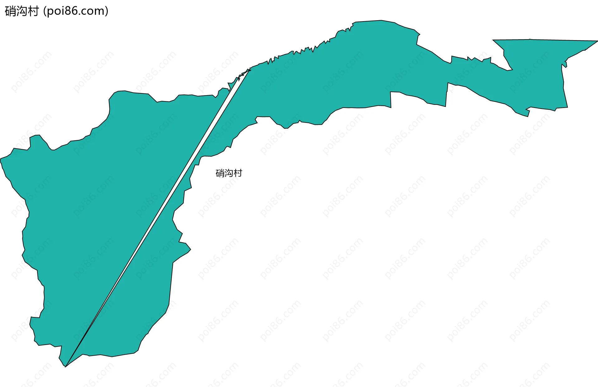 硝沟村边界地图