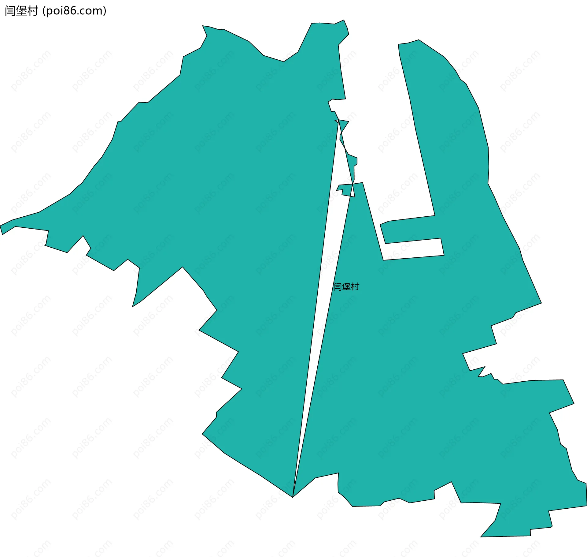 闫堡村边界地图