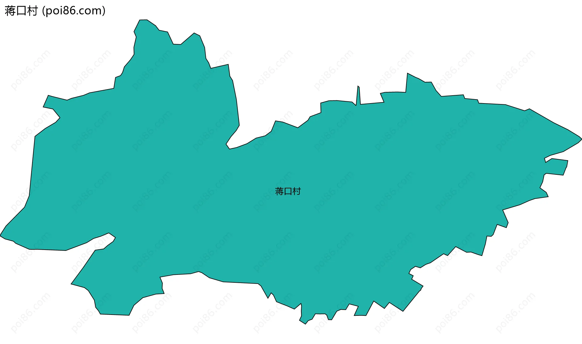 蒋口村边界地图