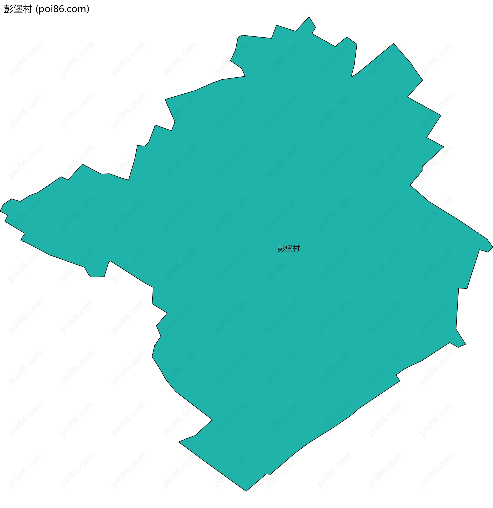 彭堡村边界地图