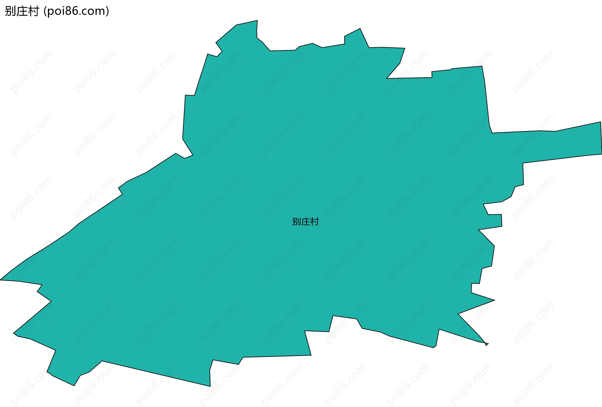 别庄村边界地图
