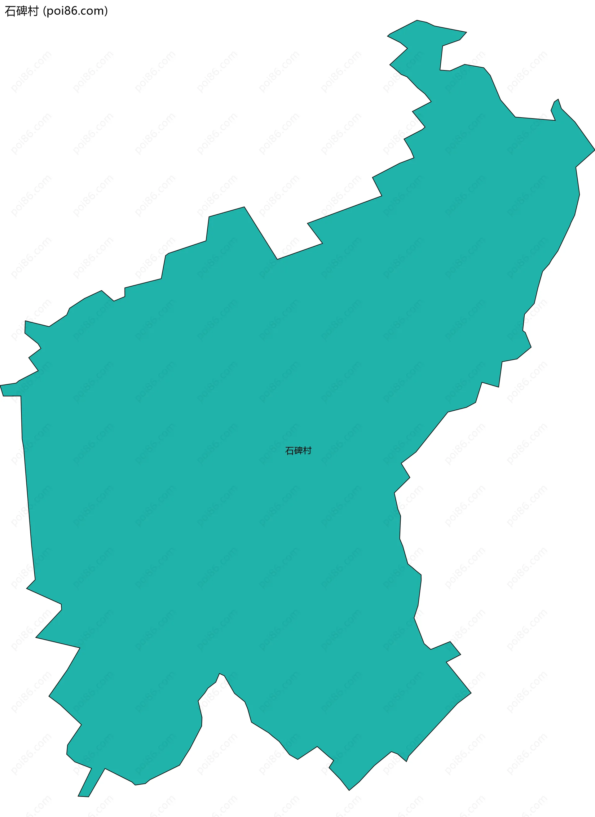 石碑村边界地图