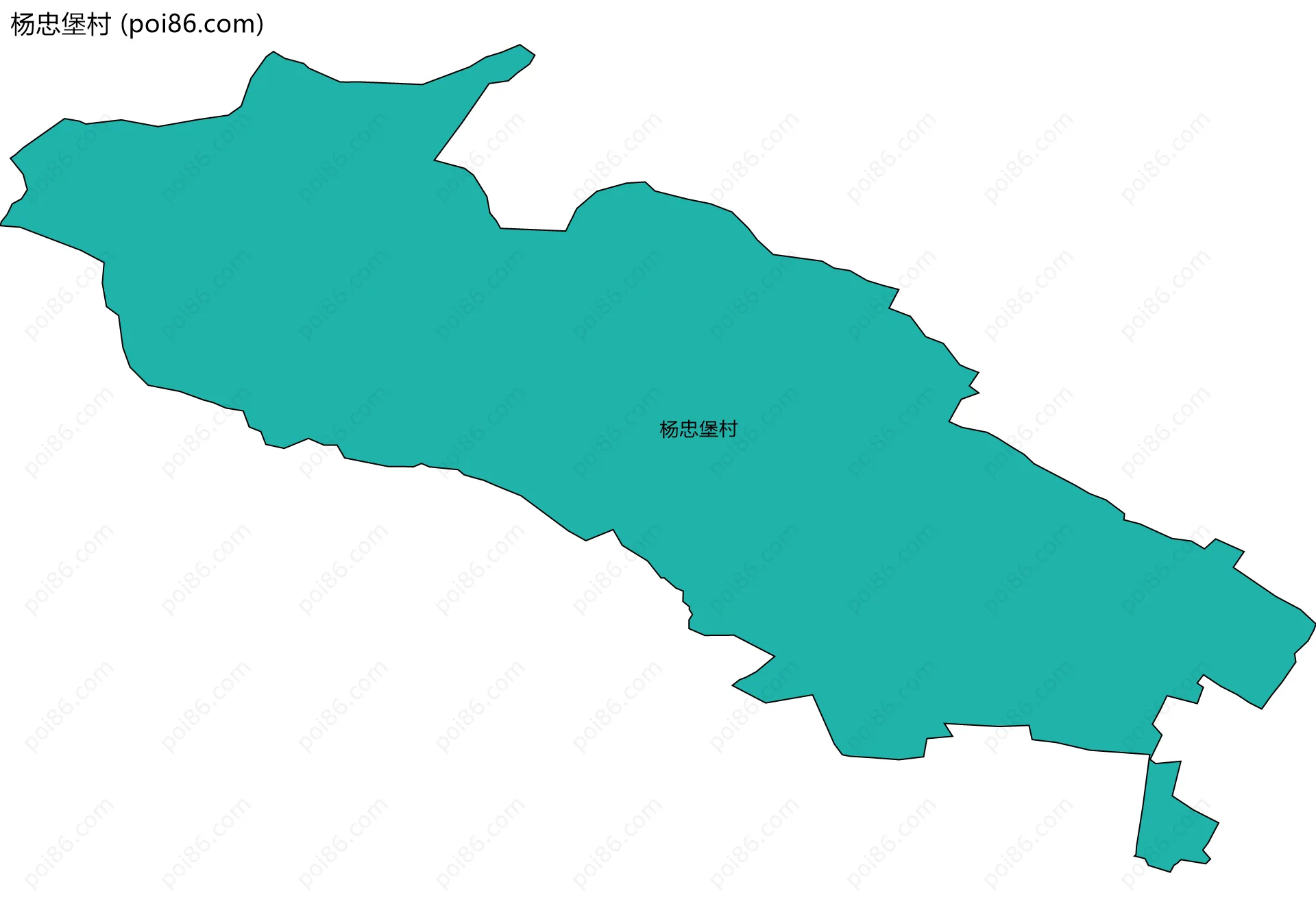 杨忠堡村边界地图