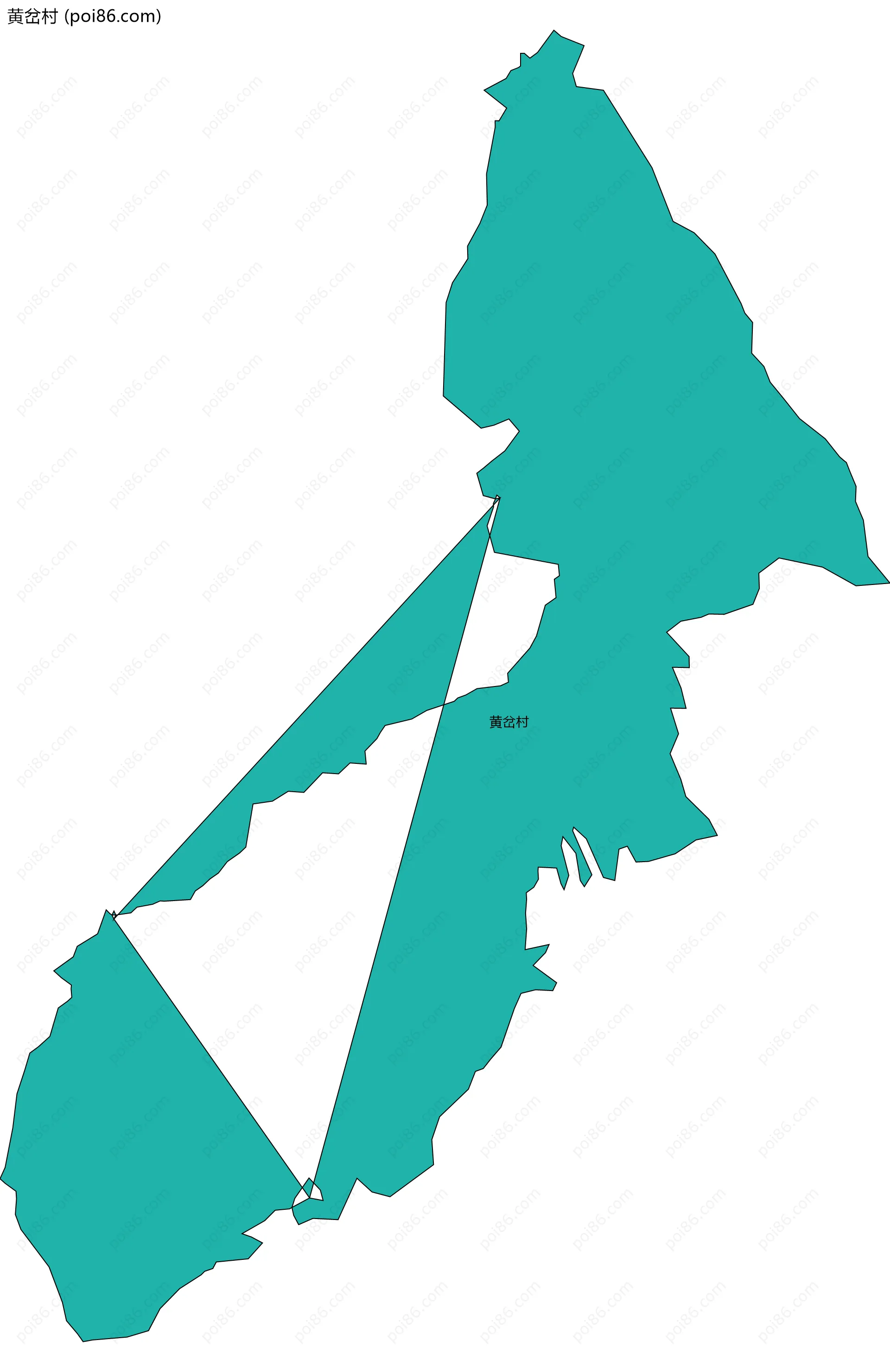 黄岔村边界地图