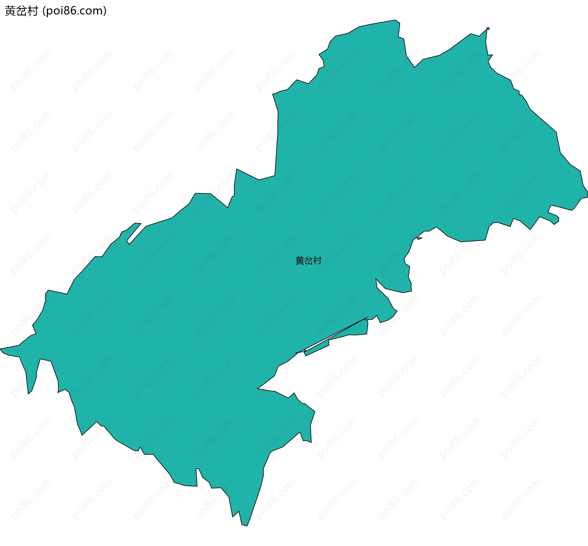 黄岔村边界地图