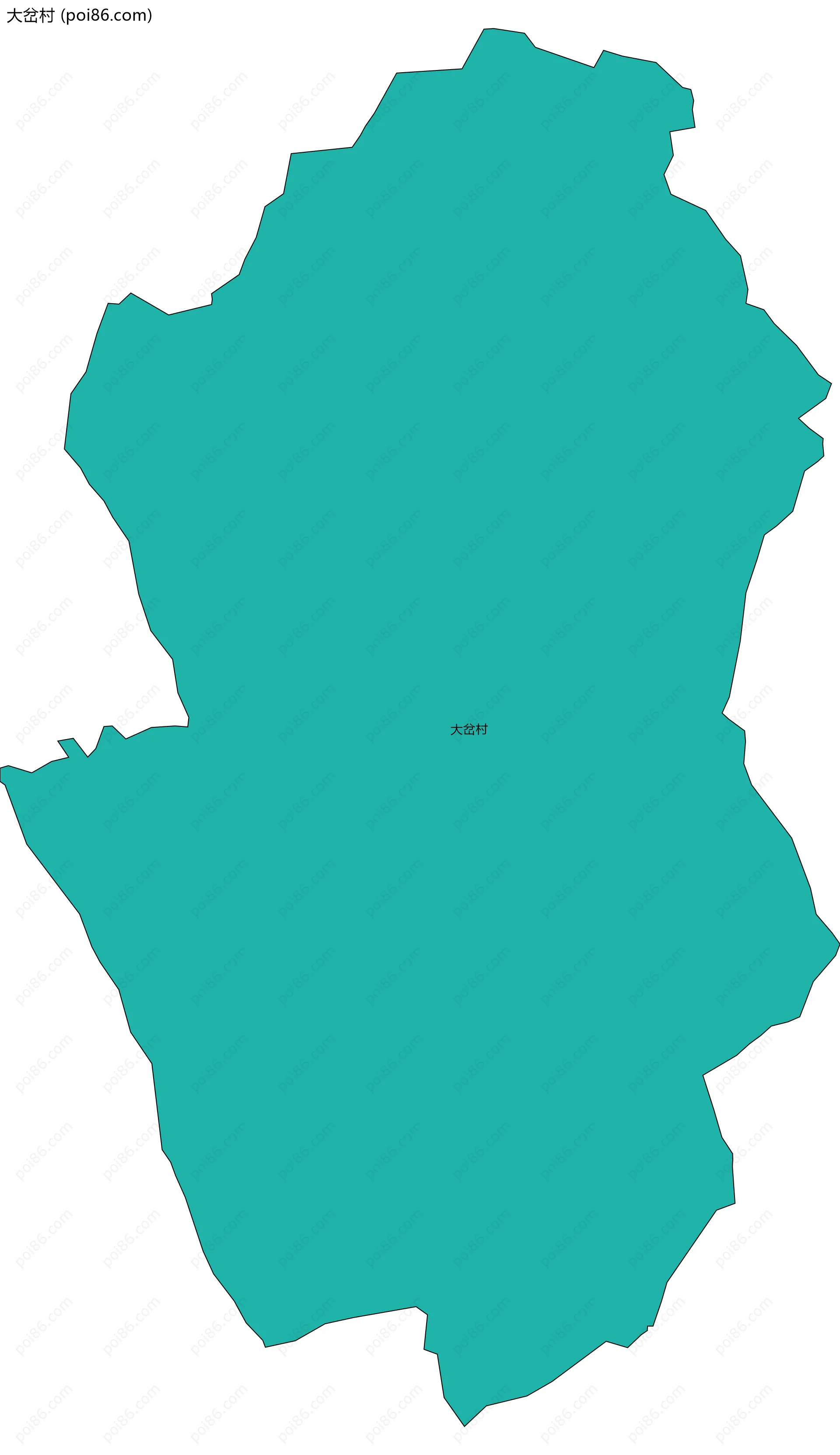 大岔村边界地图