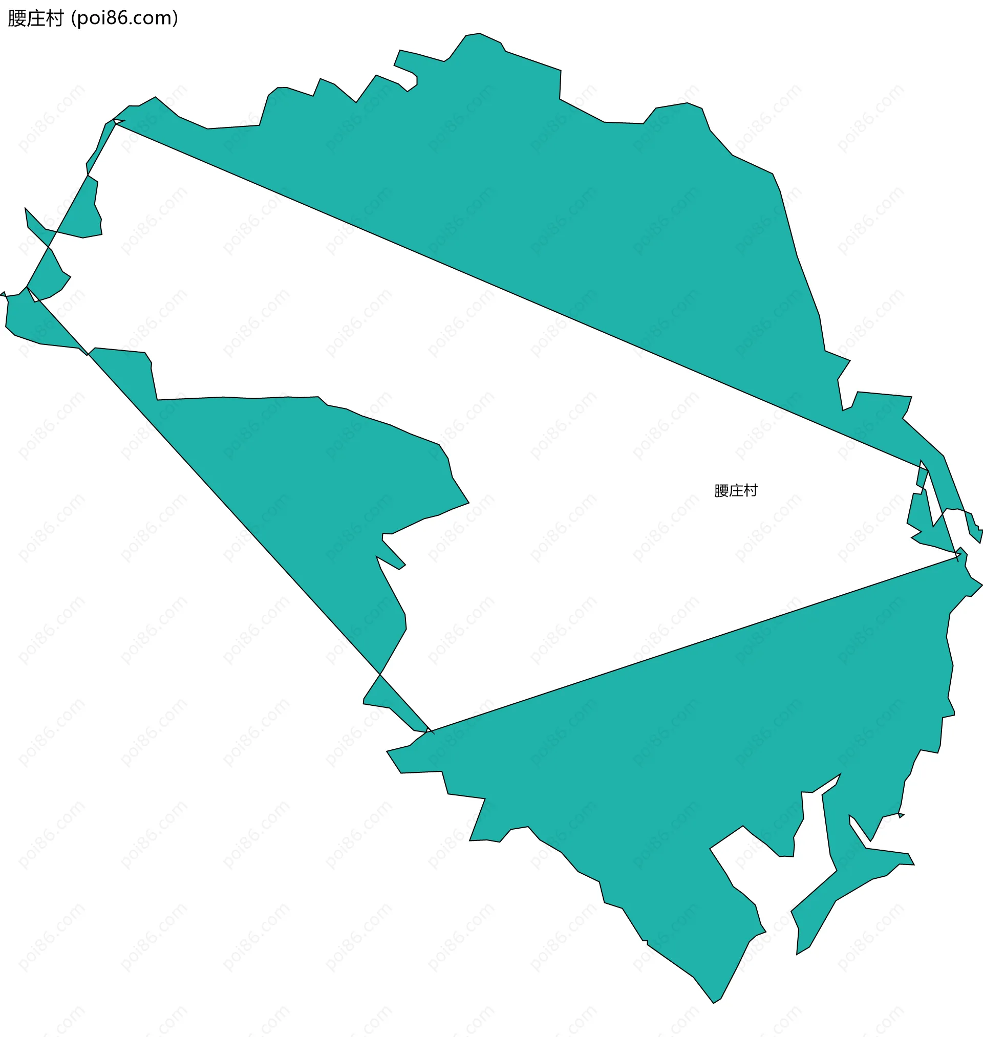 腰庄村边界地图