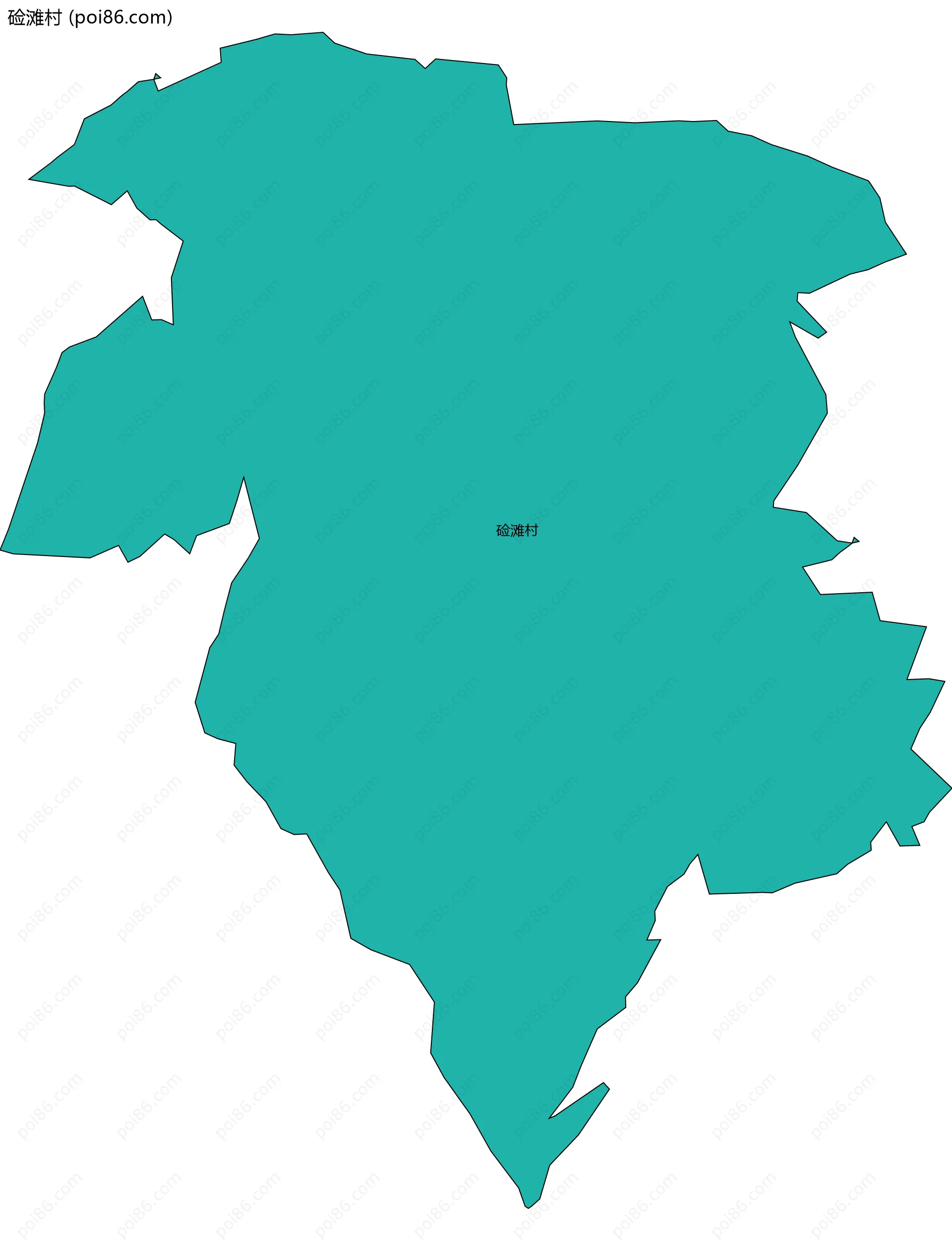 硷滩村边界地图