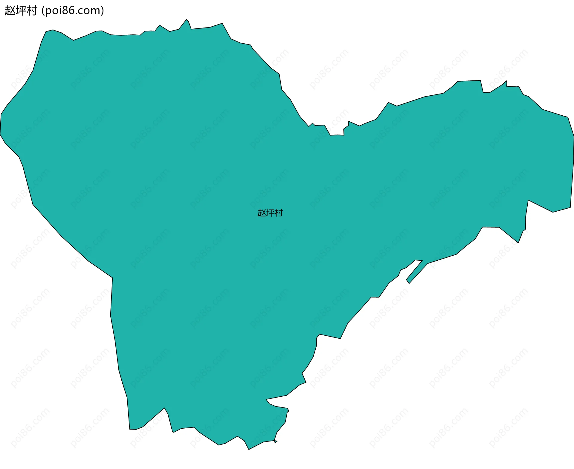 赵坪村边界地图