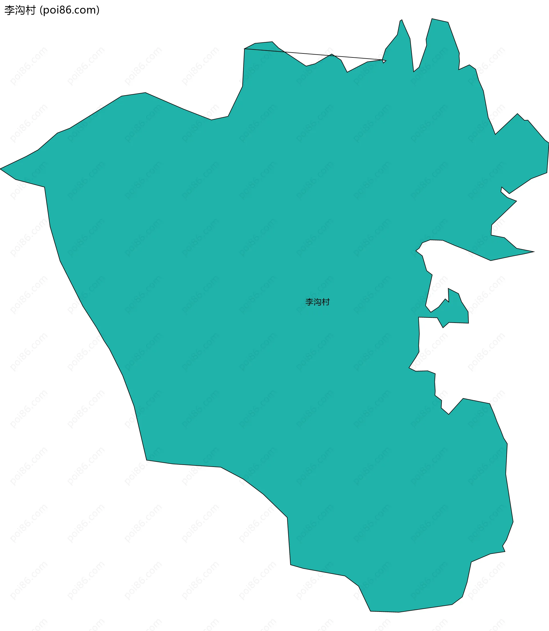 李沟村边界地图